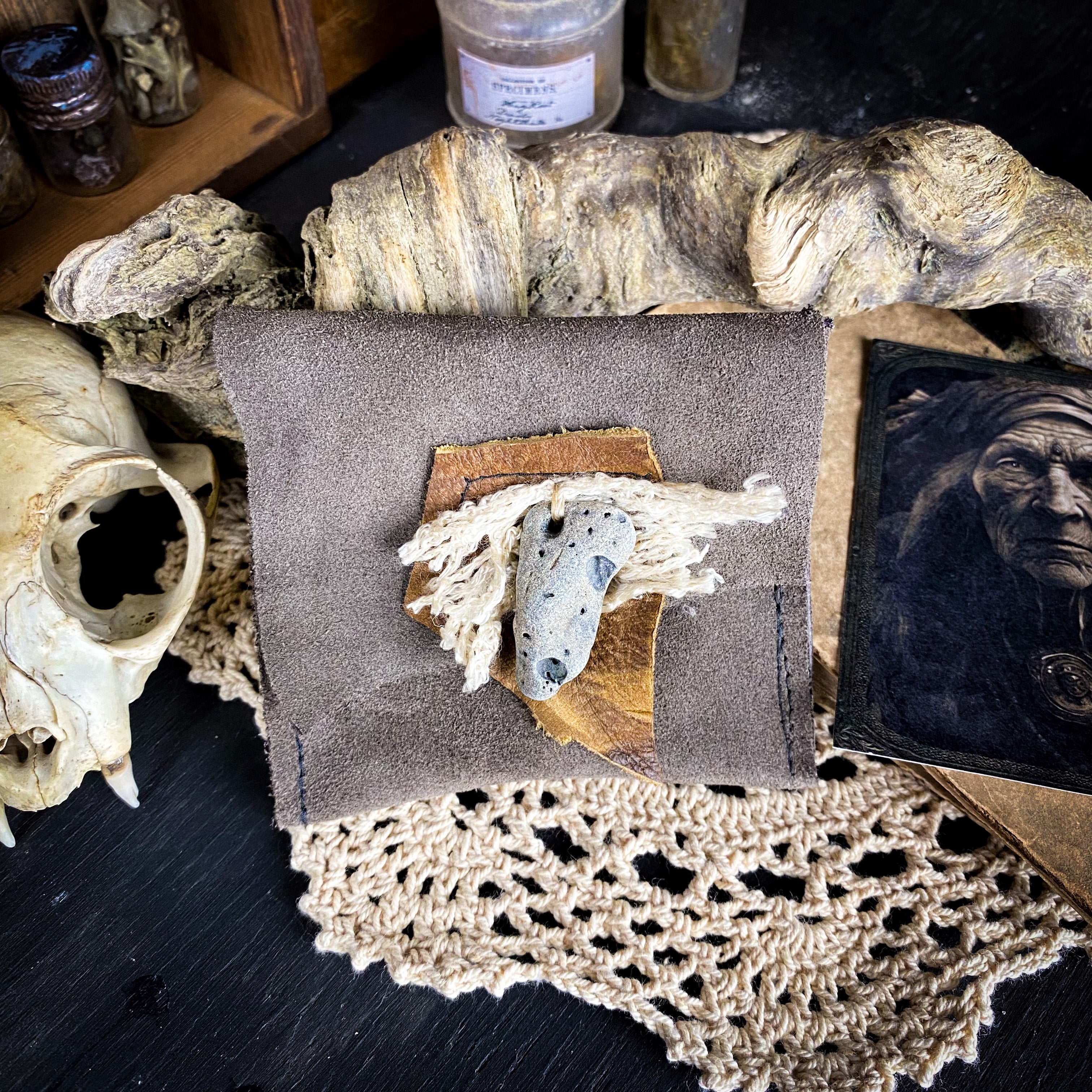 Forest Witch - Hand Crafted Leather Pouch