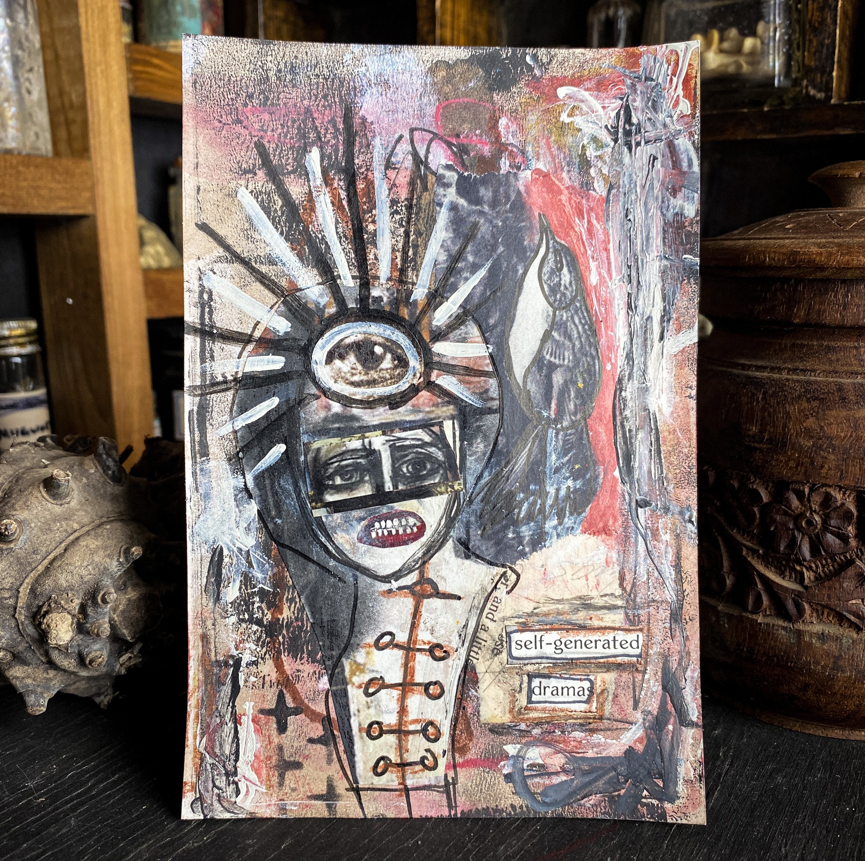 Self-Generated Drama - Original Mixed Media Collage
