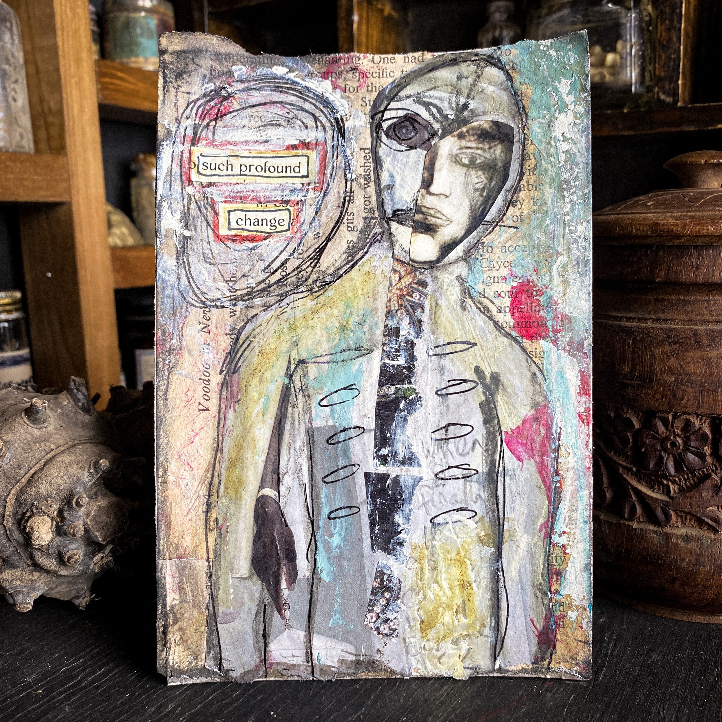 Such Profound Change - Original Mixed Media Collage