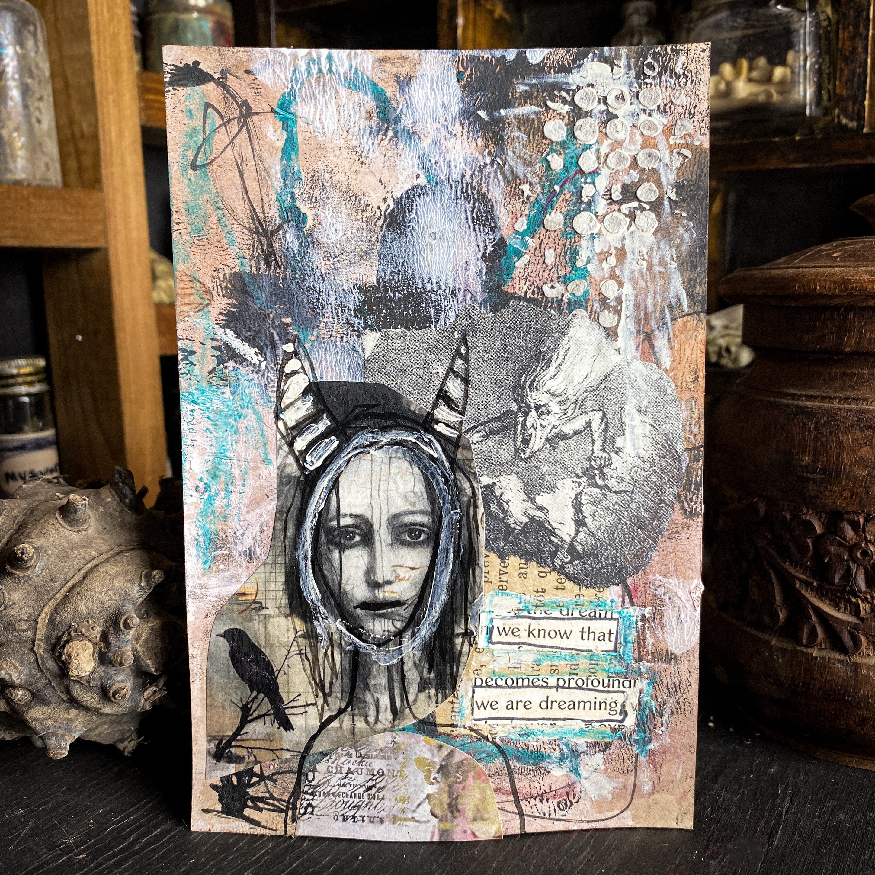 We Are Dreaming - Original Mixed Media Collage