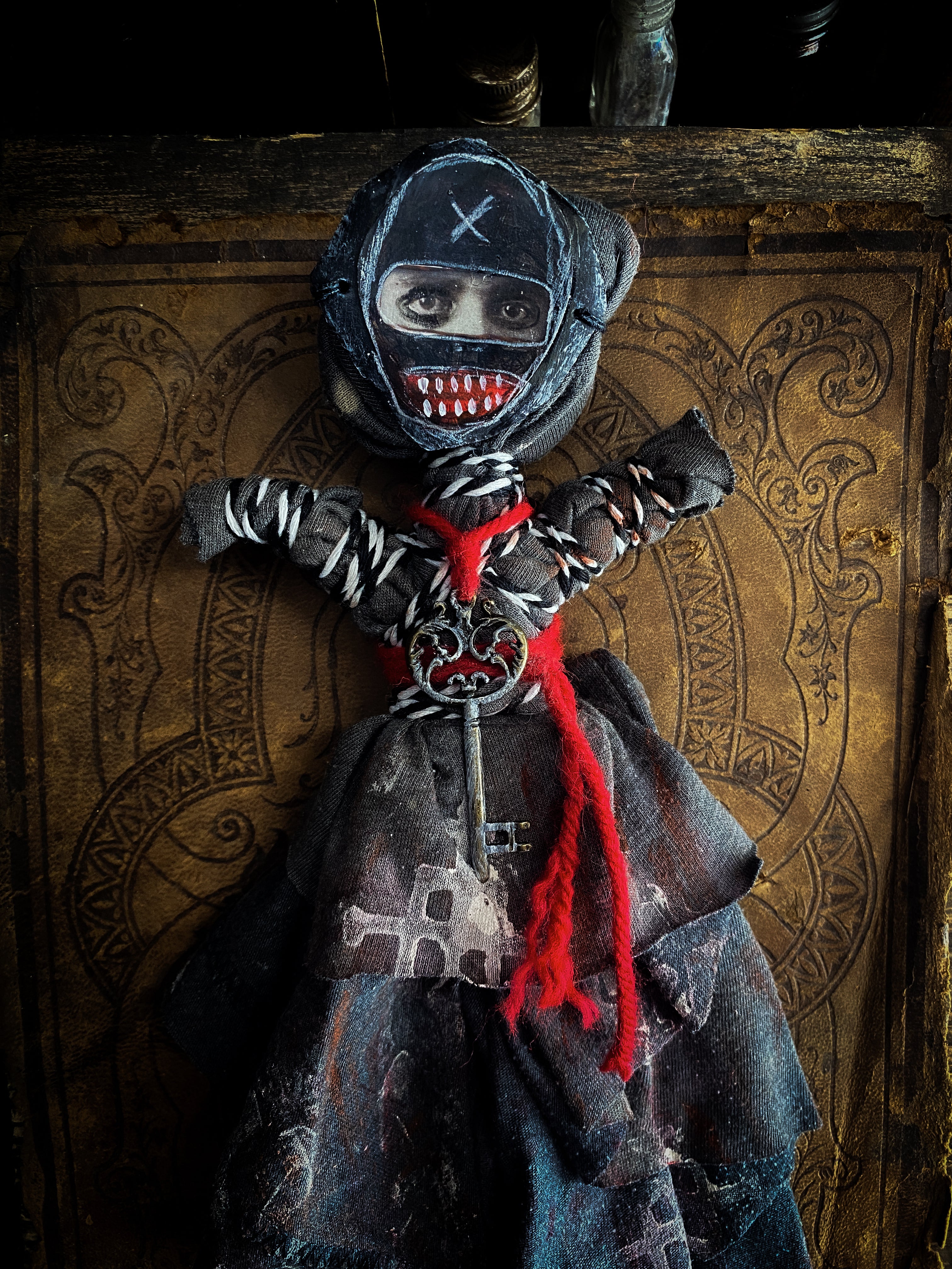 Handcrafted Conjure Doll - Folk Art Voodoo Poppet for Creative Abundance, Rootwork, Ritual + Manifestation - Outsider Art Doll