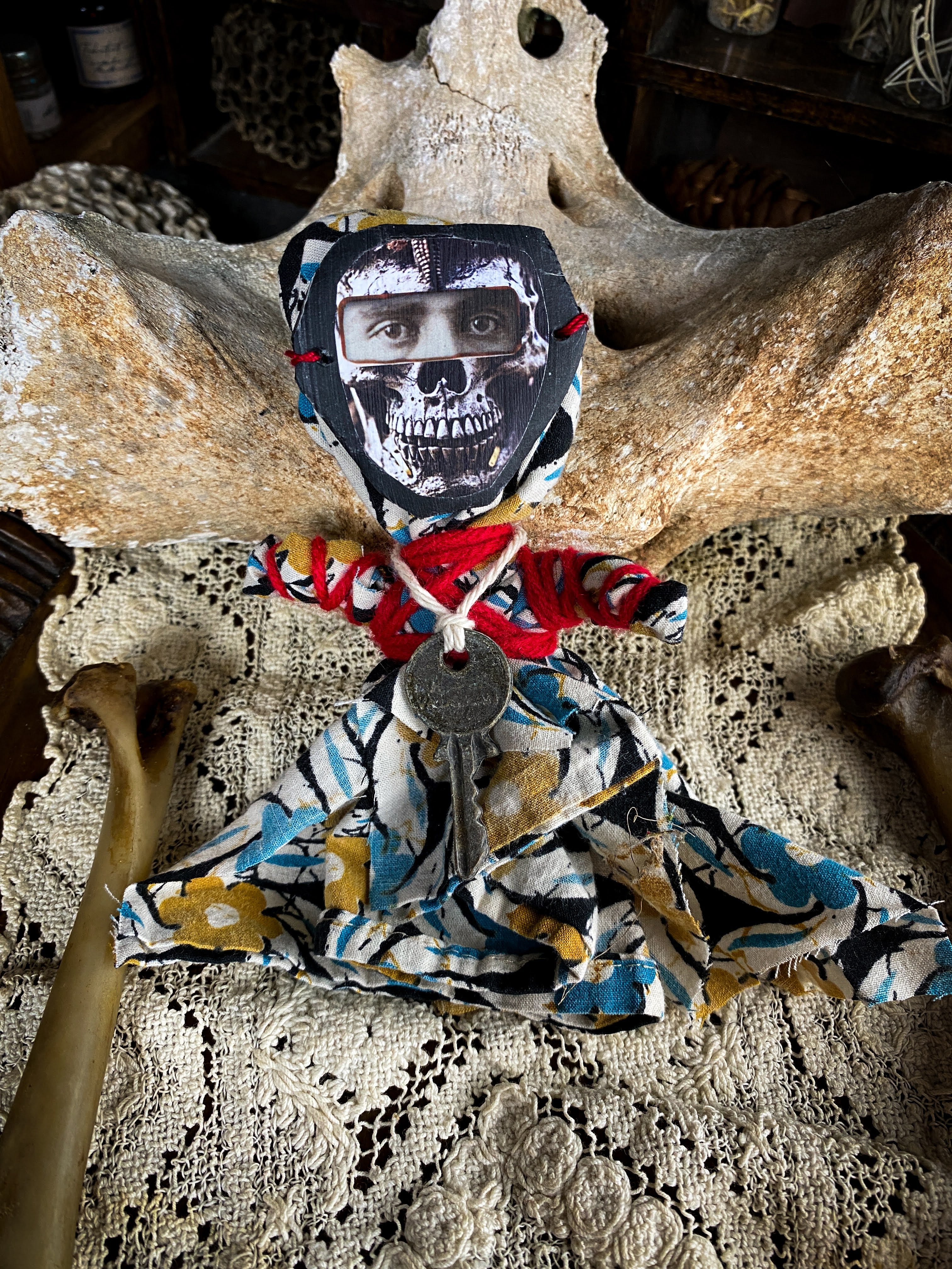 Intention Doll Containing Herbs, Roots, Stones, Snake Skin, Shells - Poppet, Conjure Doll, Medicine Doll, Spirit Doll