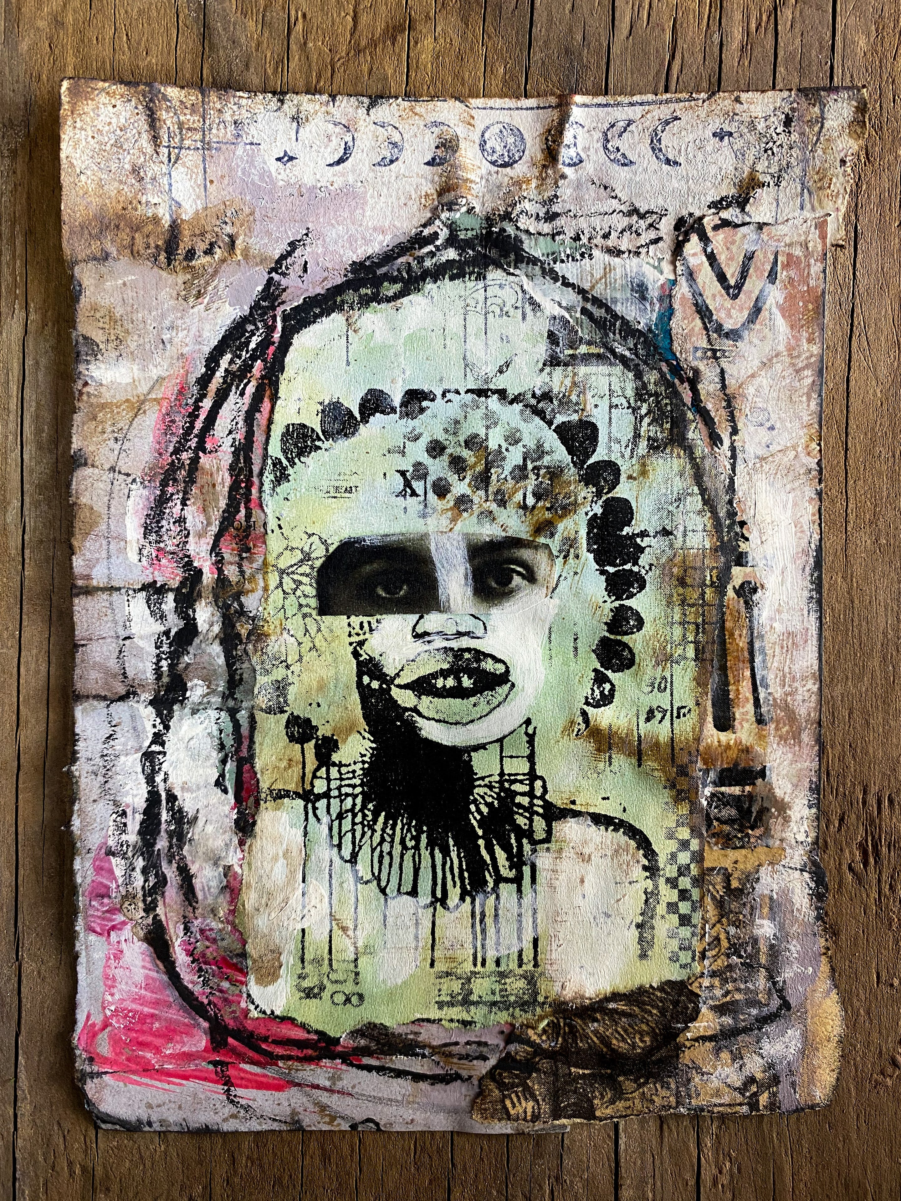 Phases - Original Mixed Media Collage