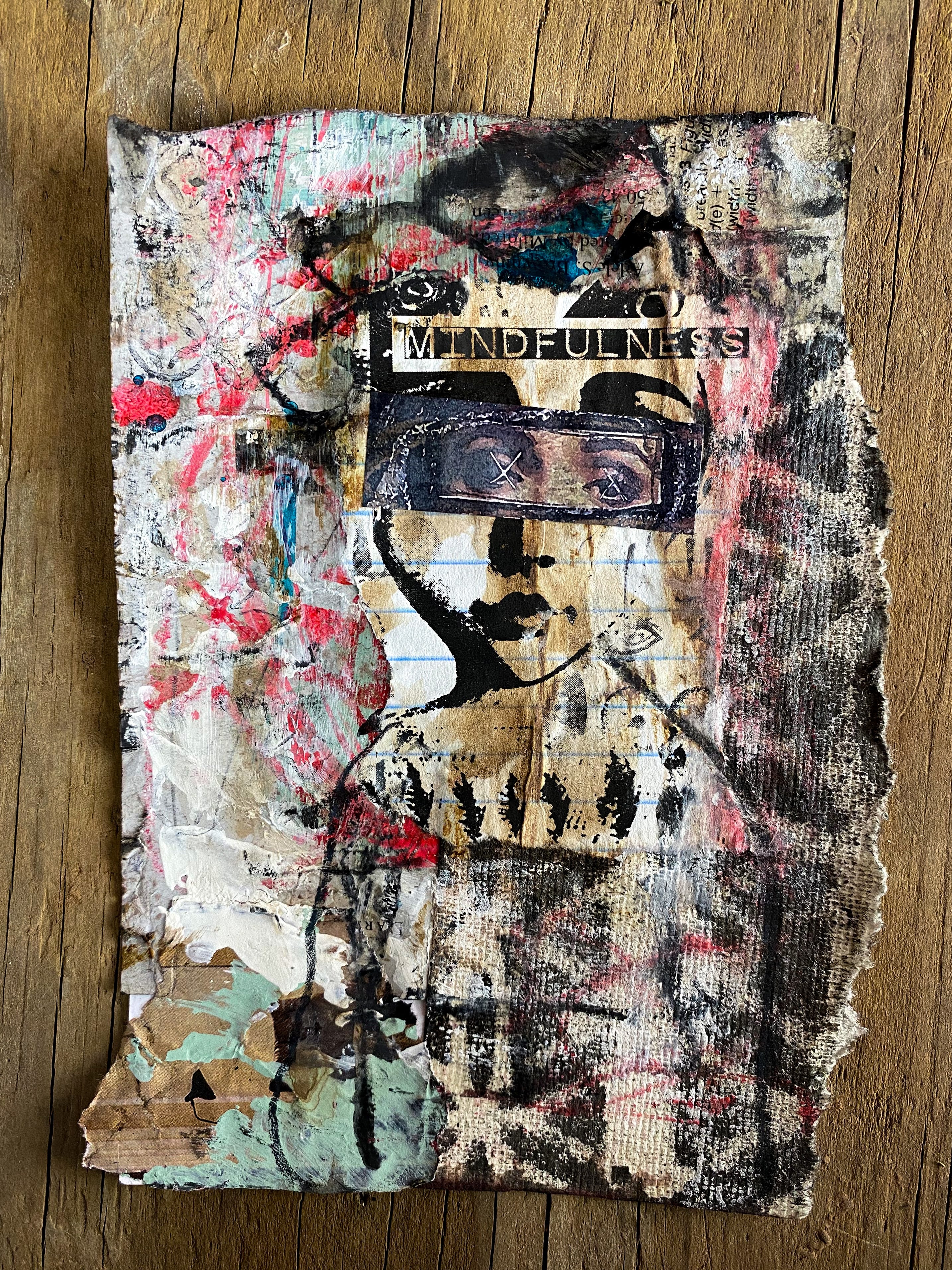 Mindfulness - Original Mixed Media Collage