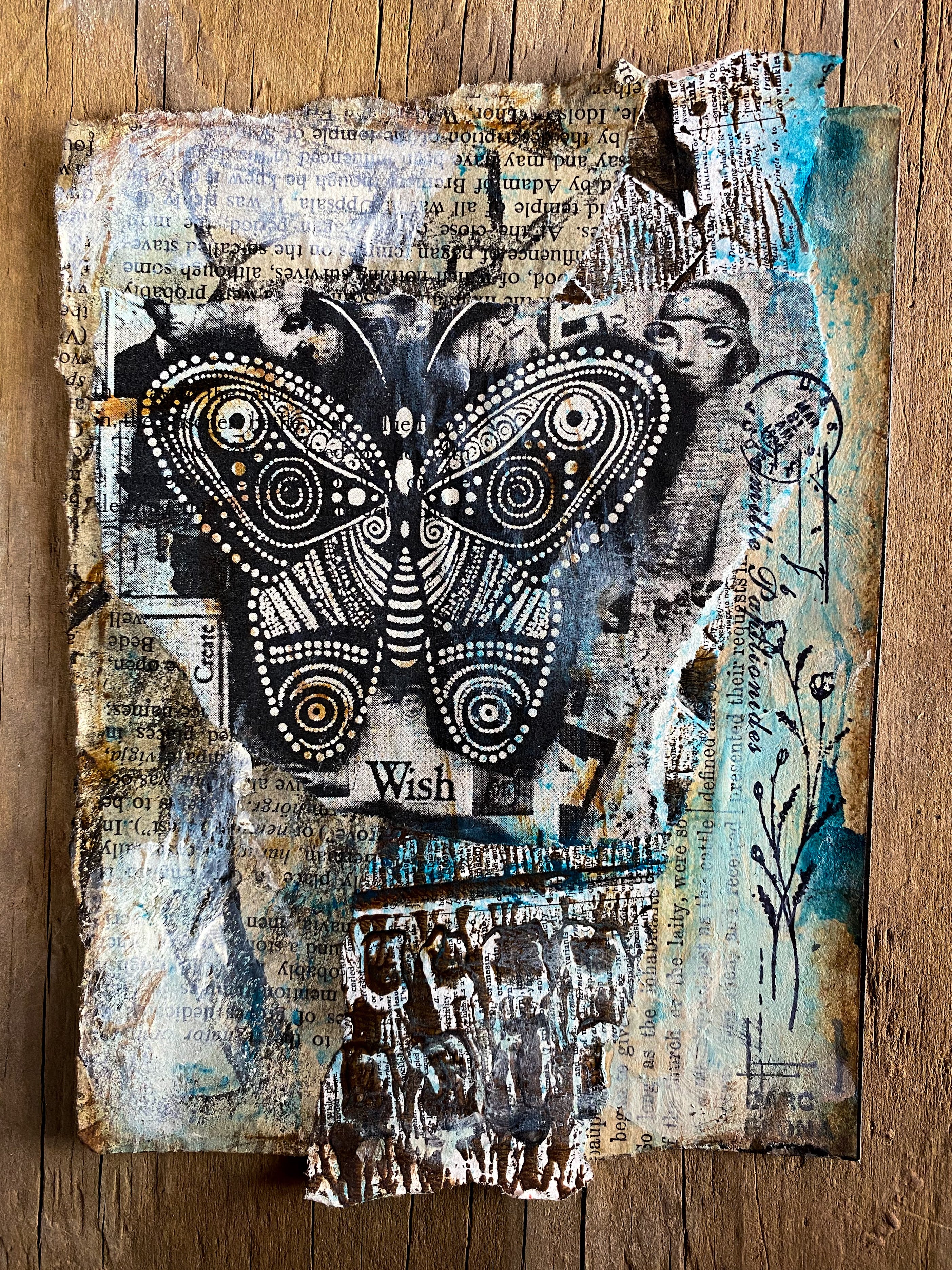 Wish - Original Mixed Media Collage