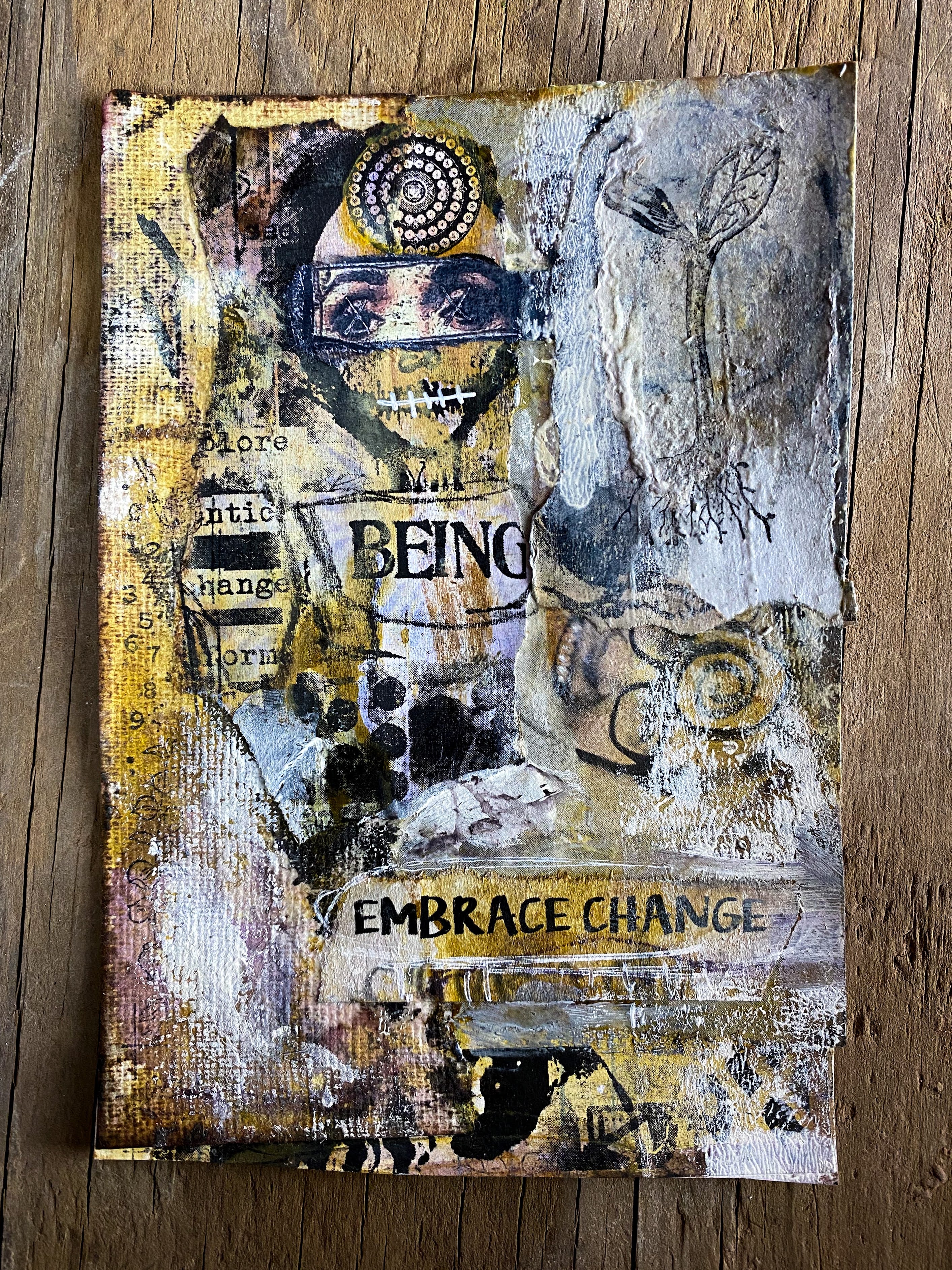 Embrace Change - Original Mixed Media Collage