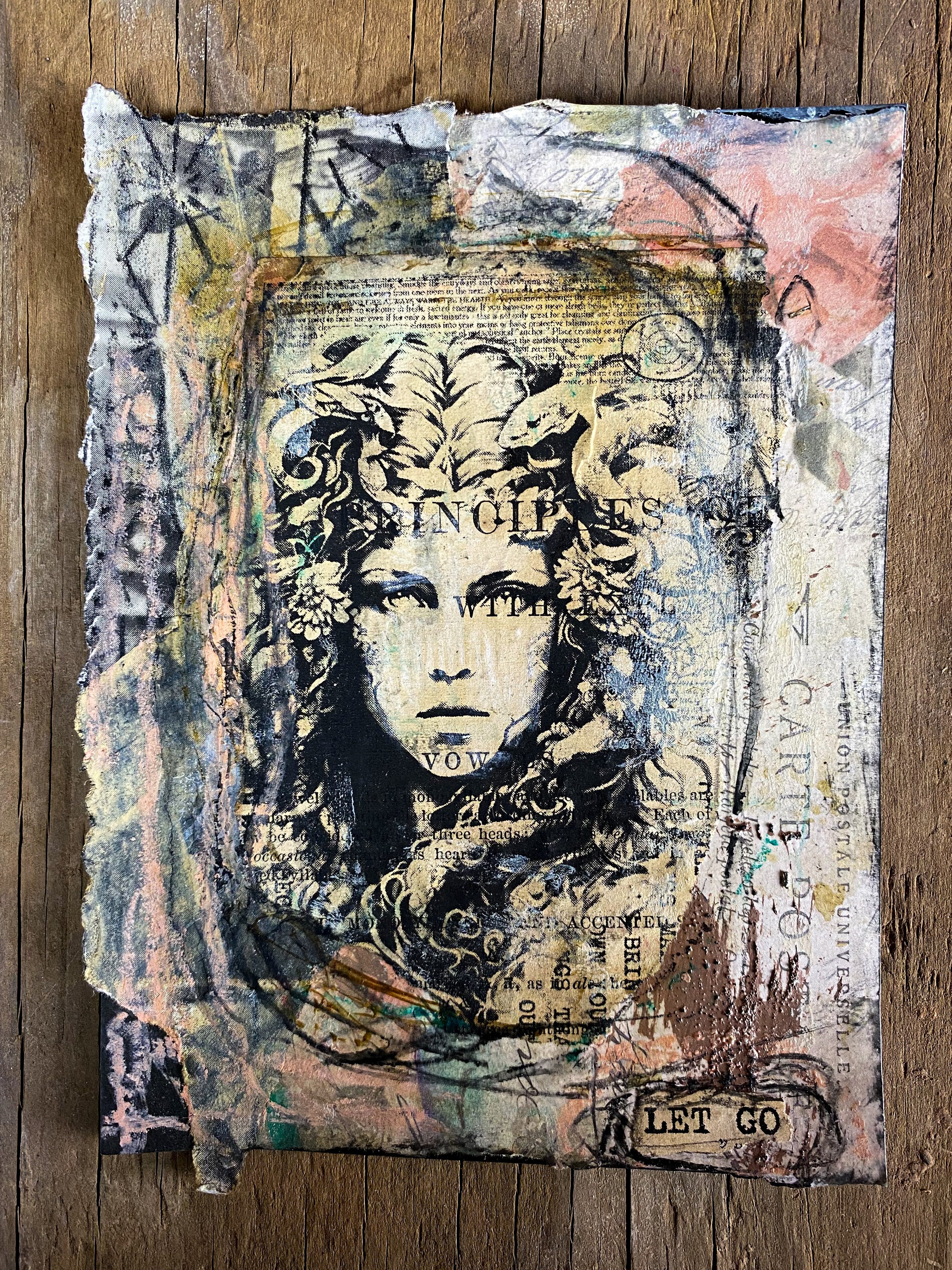 Let Go - Original Mixed Media Collage