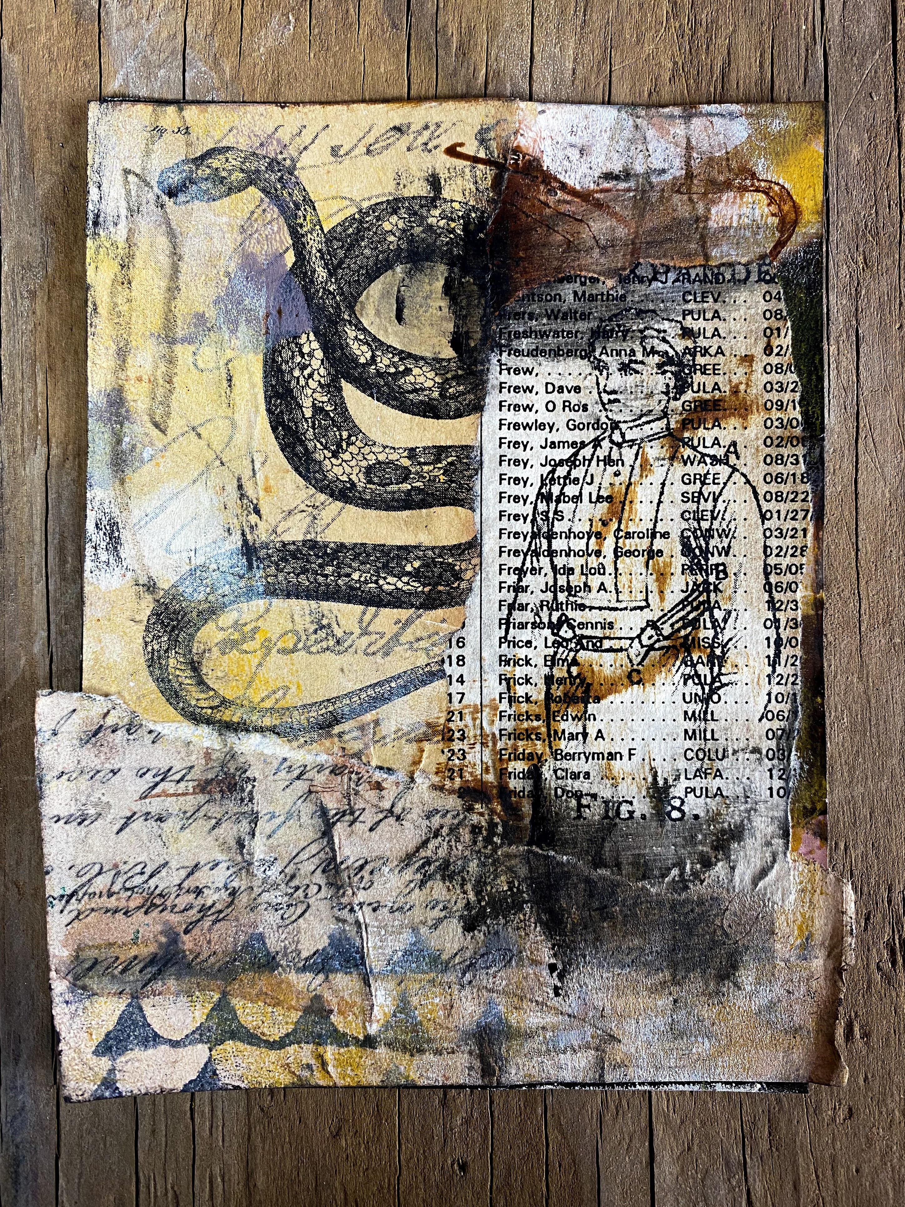 Death + Rebirth - Original Mixed Media Collage