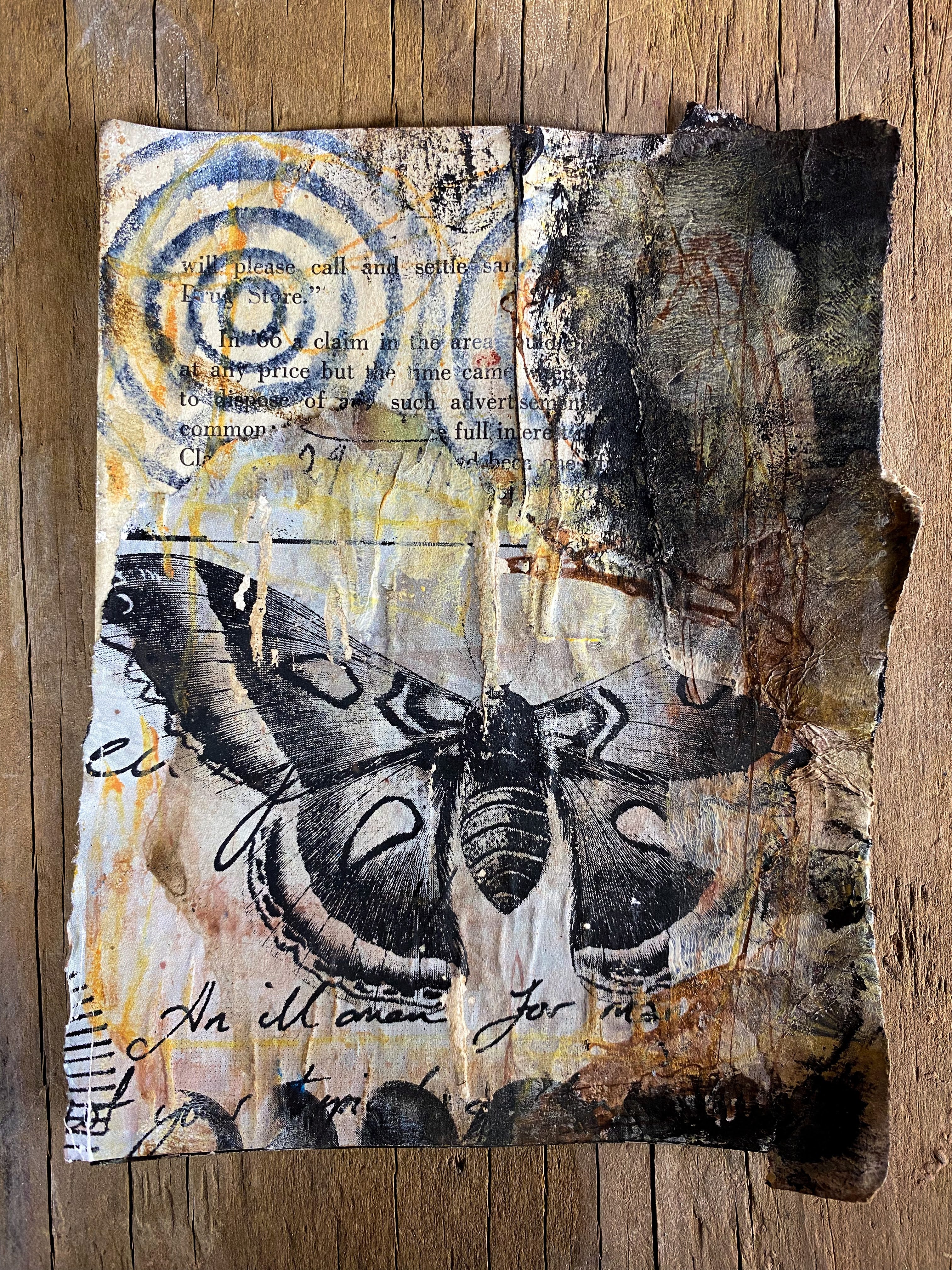 Ragged Illusion - Original Mixed Media Collage