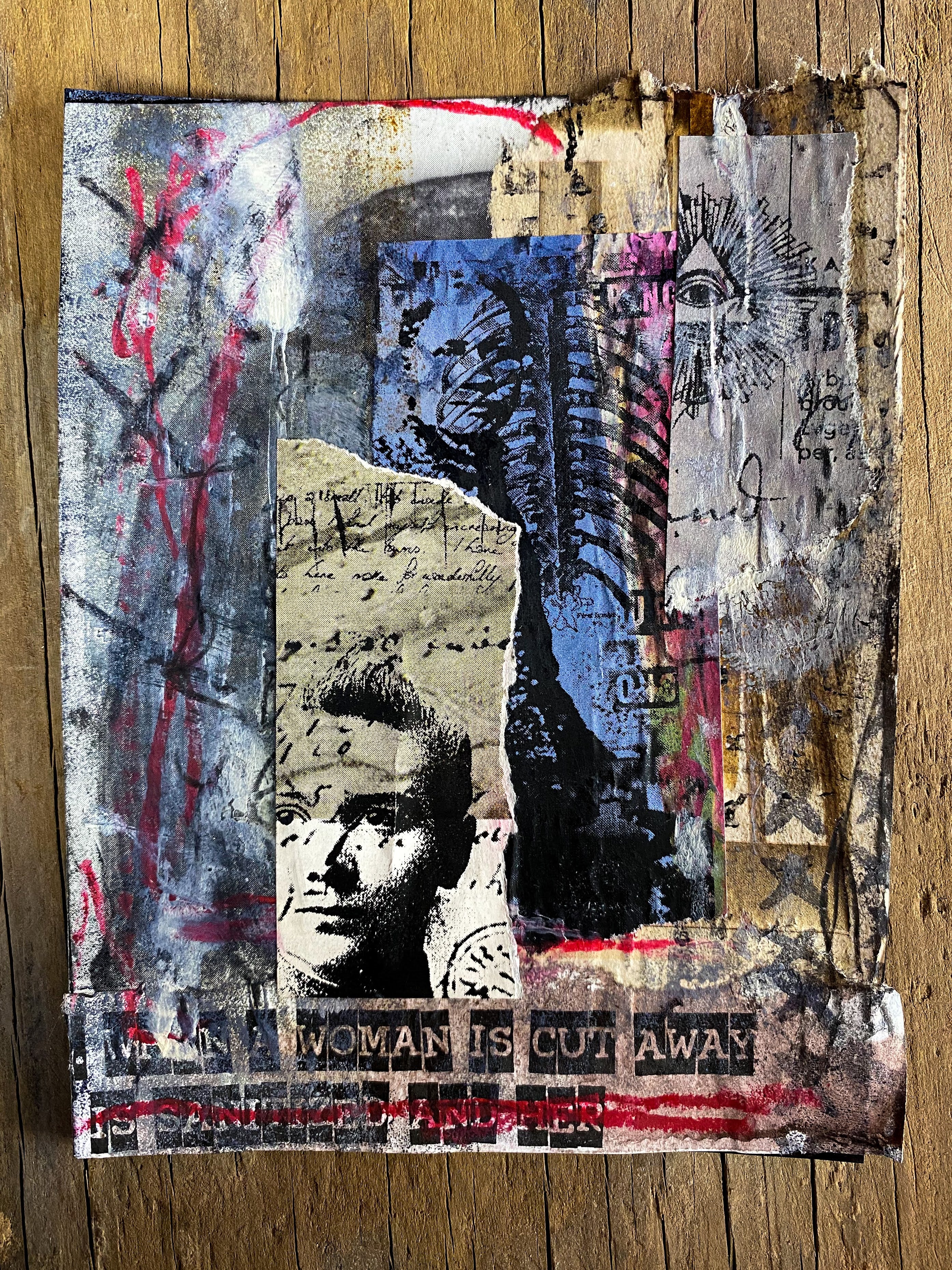 Cut Away - Original Mixed Media Collage