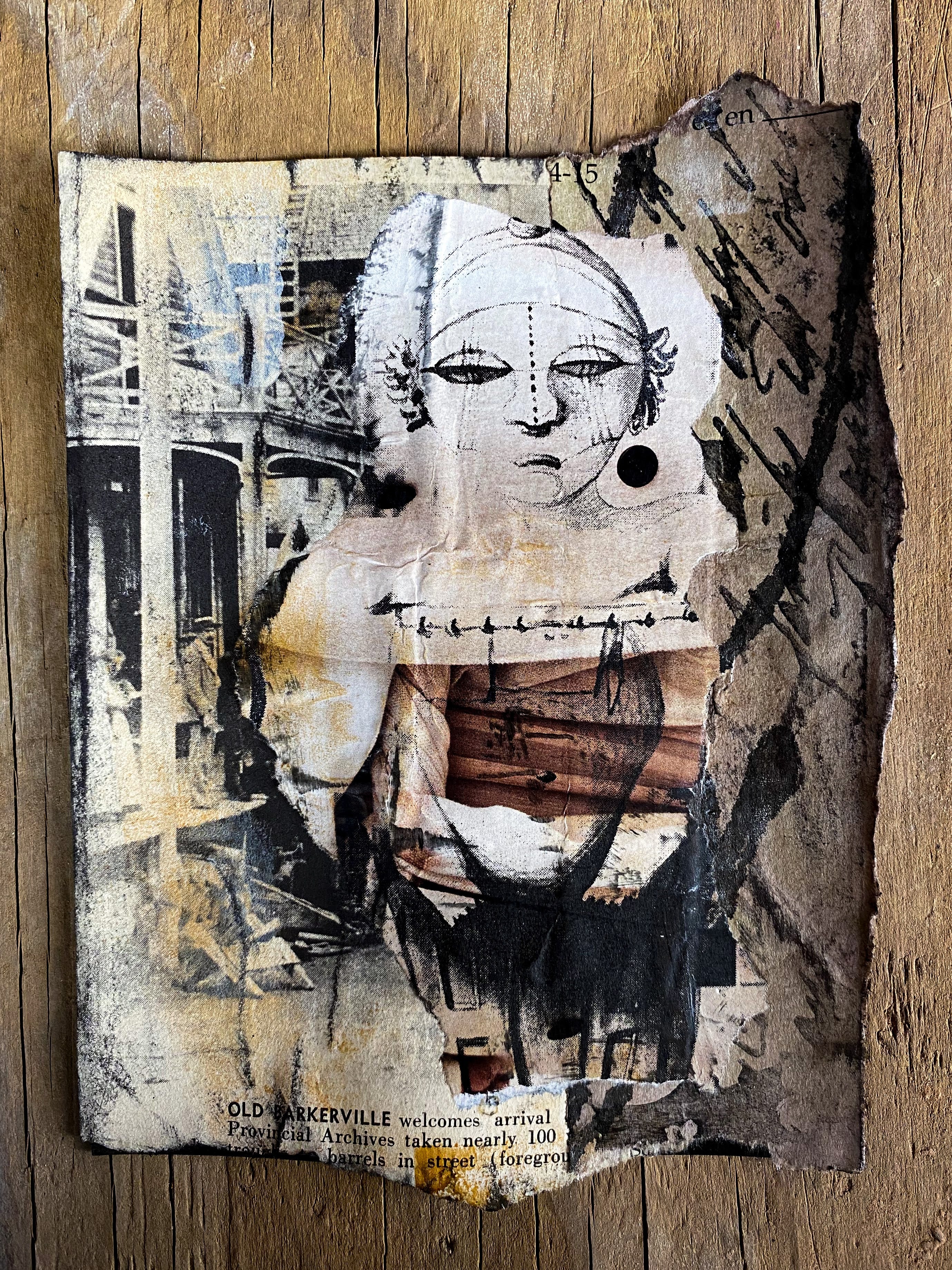 The Arrival - Original Mixed Media Collage