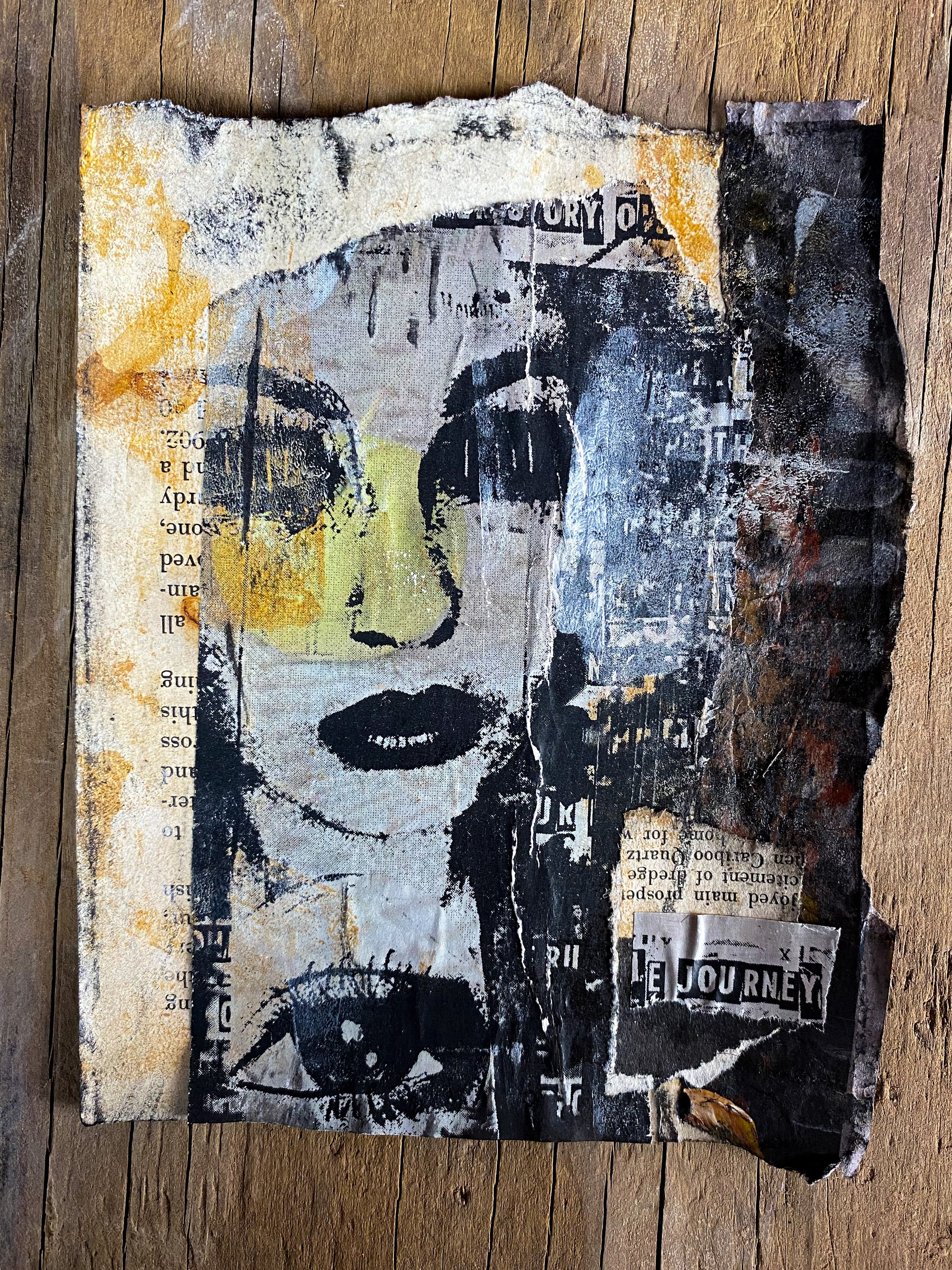 The Journey - Original Mixed Media Collage