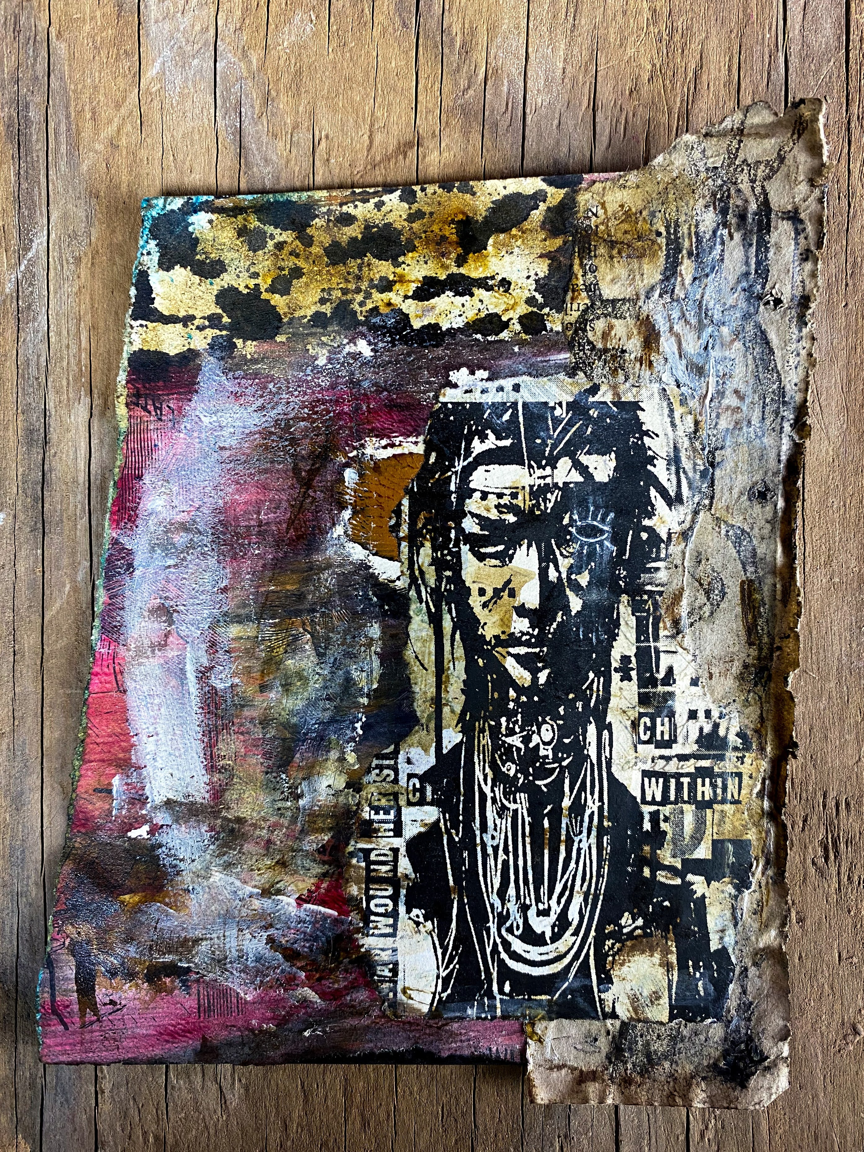 The Wounded Healer - Original Mixed Media Collage
