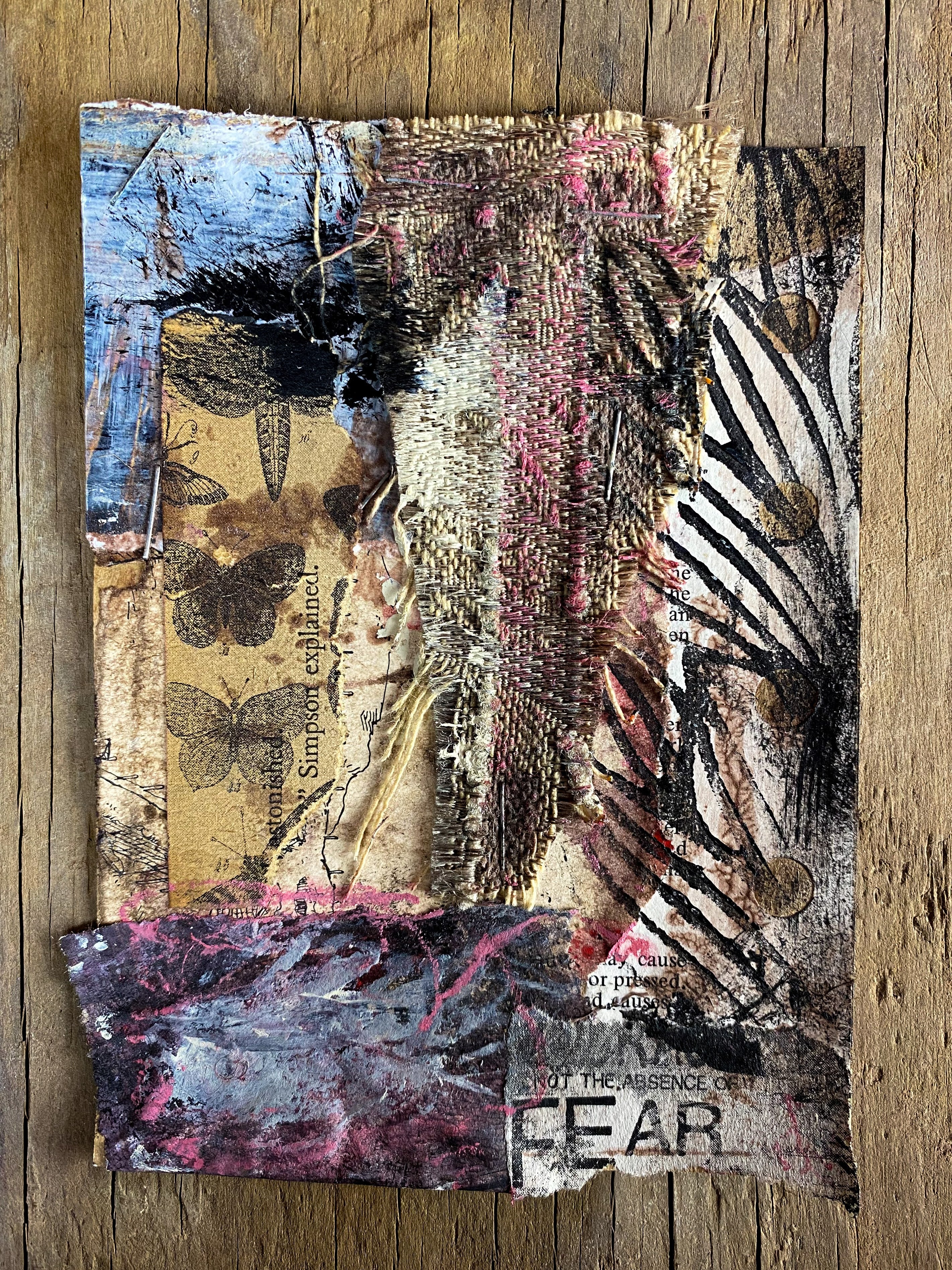 The Absence of Fear - Original Mixed Media Collage