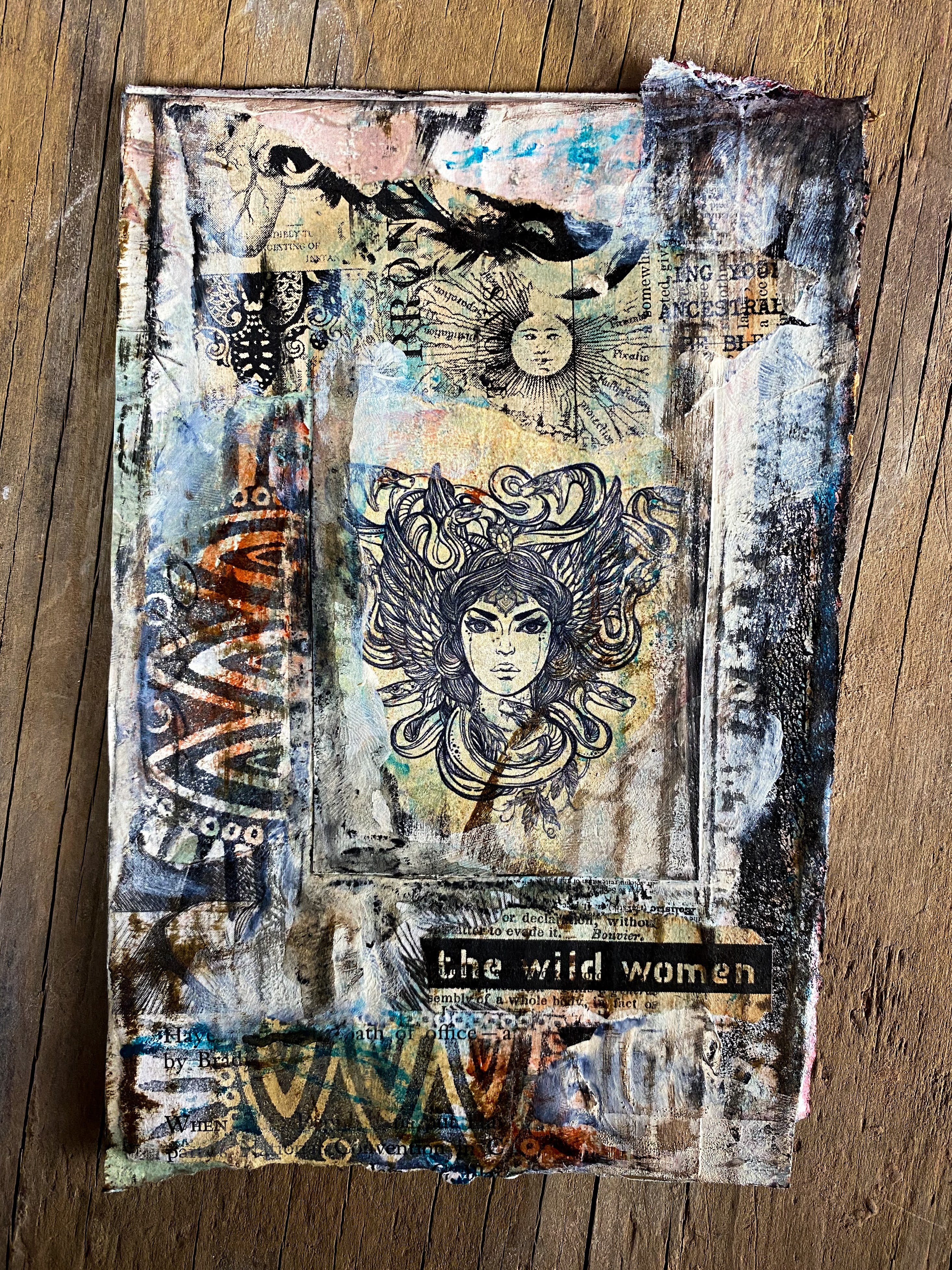 The Wild Women - Original Mixed Media Collage