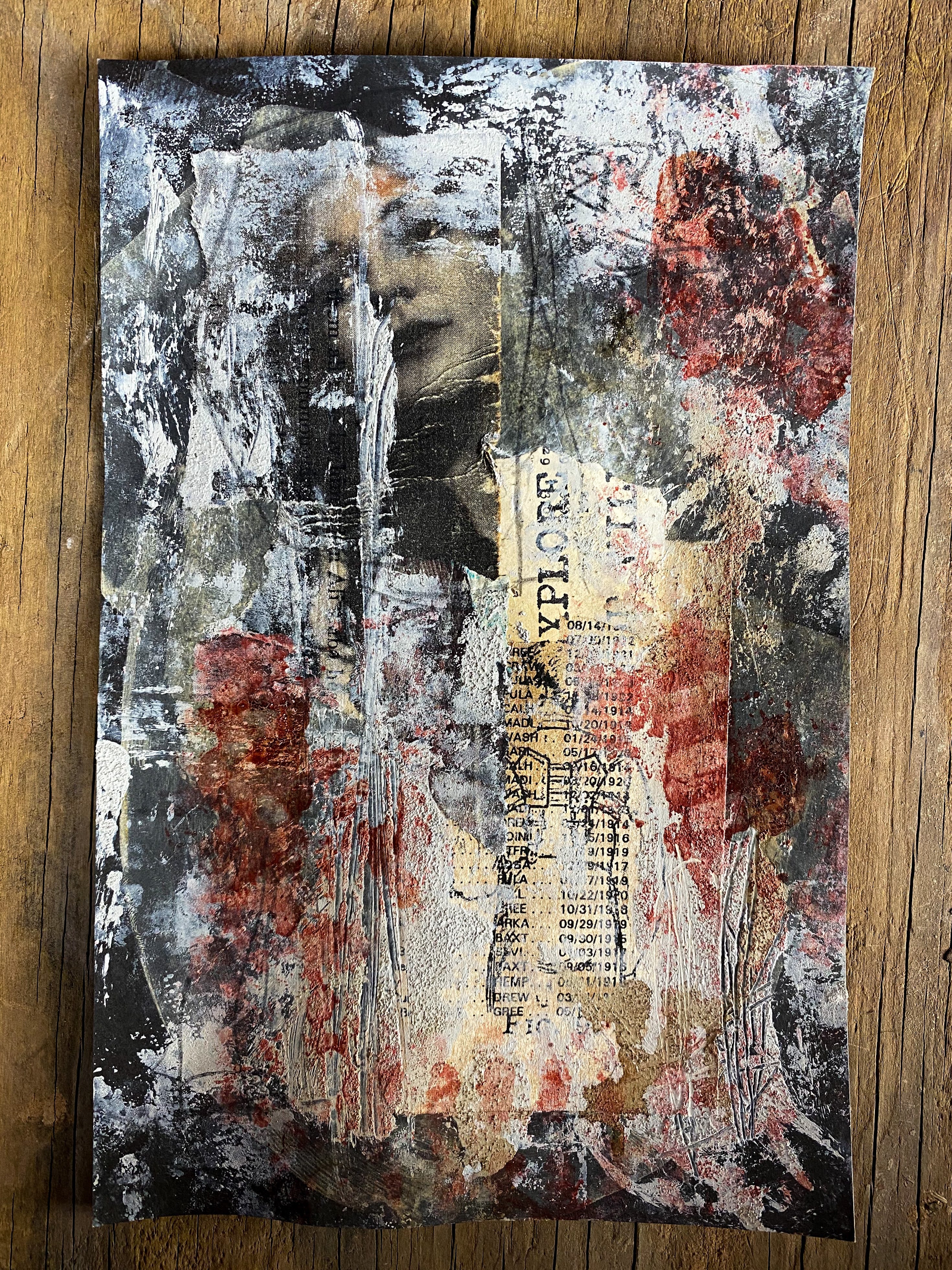 Explore - Original Mixed Media Collage