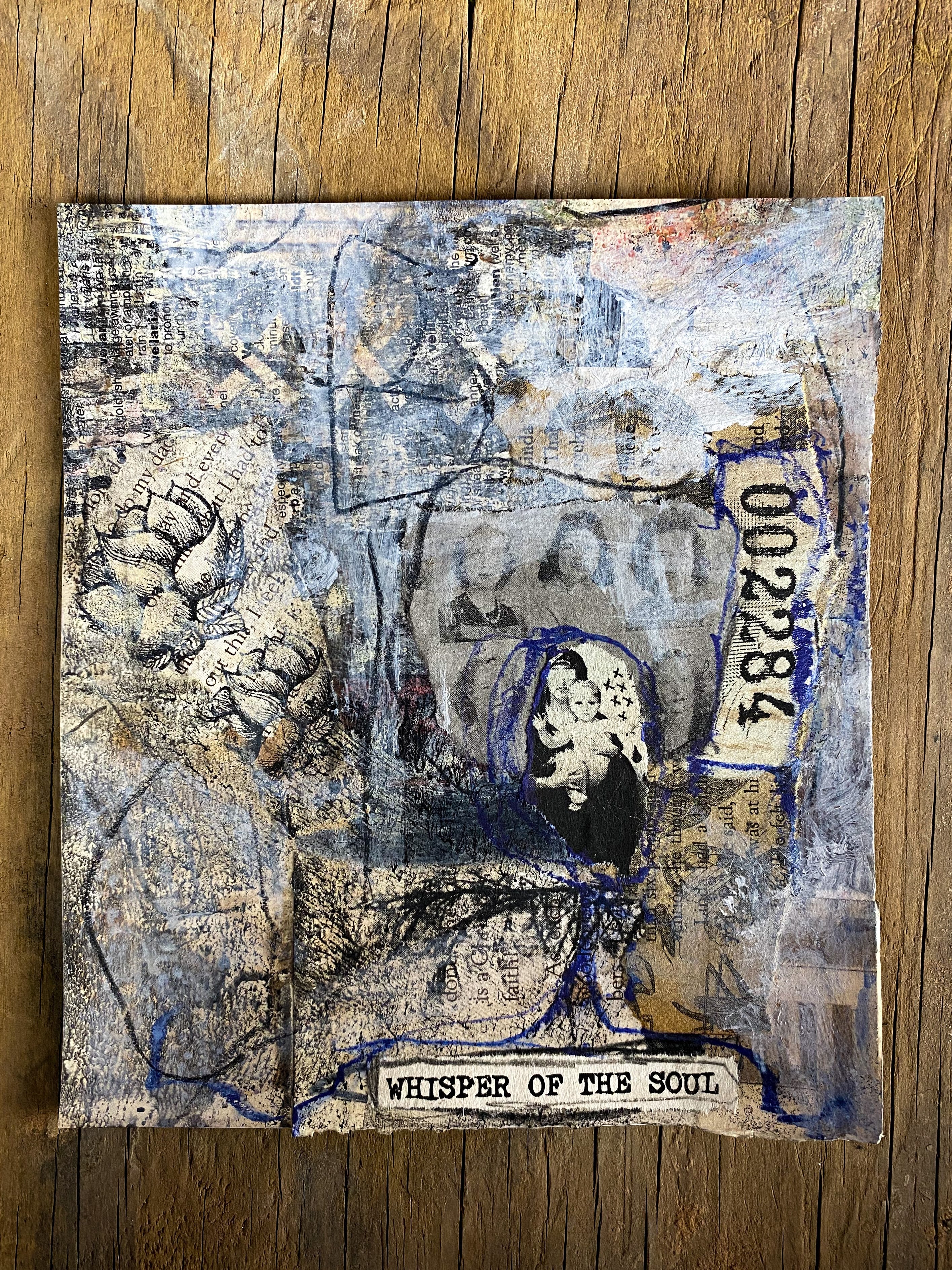 Whisper of the Soul - Original Mixed Media Collage