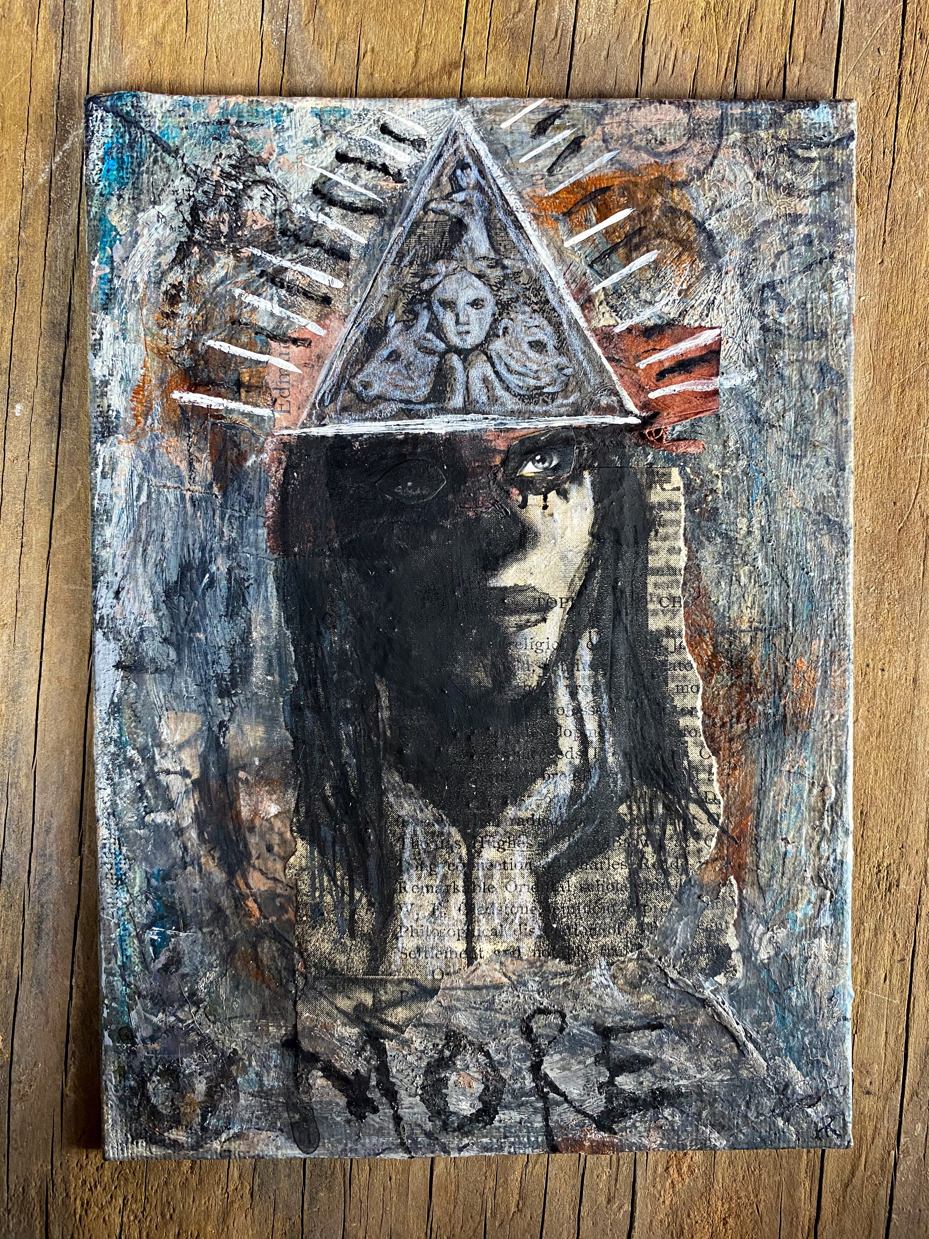 Wanting More - Original Mixed Media Collage