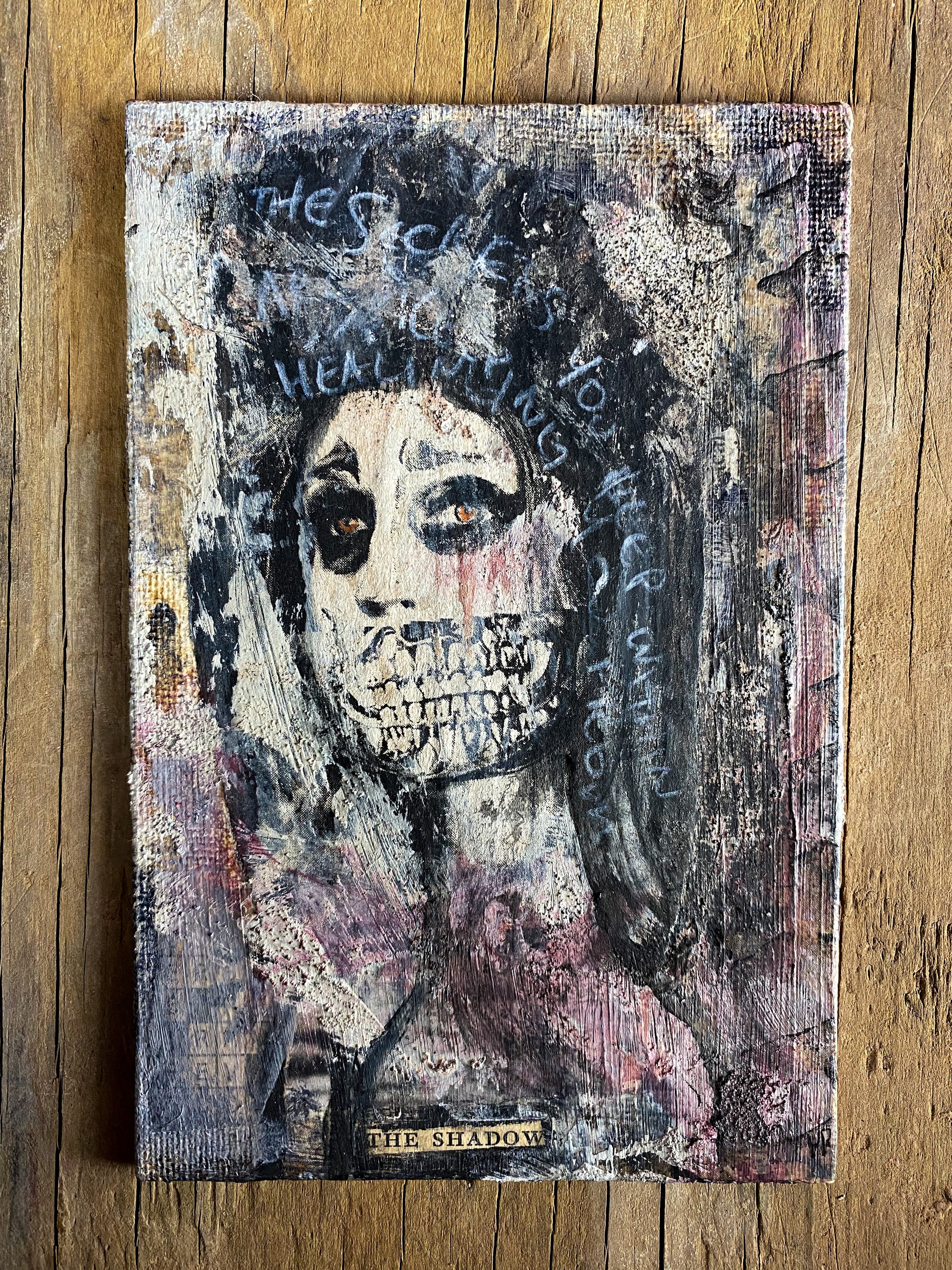 The Shadow - Original Mixed Media Collage
