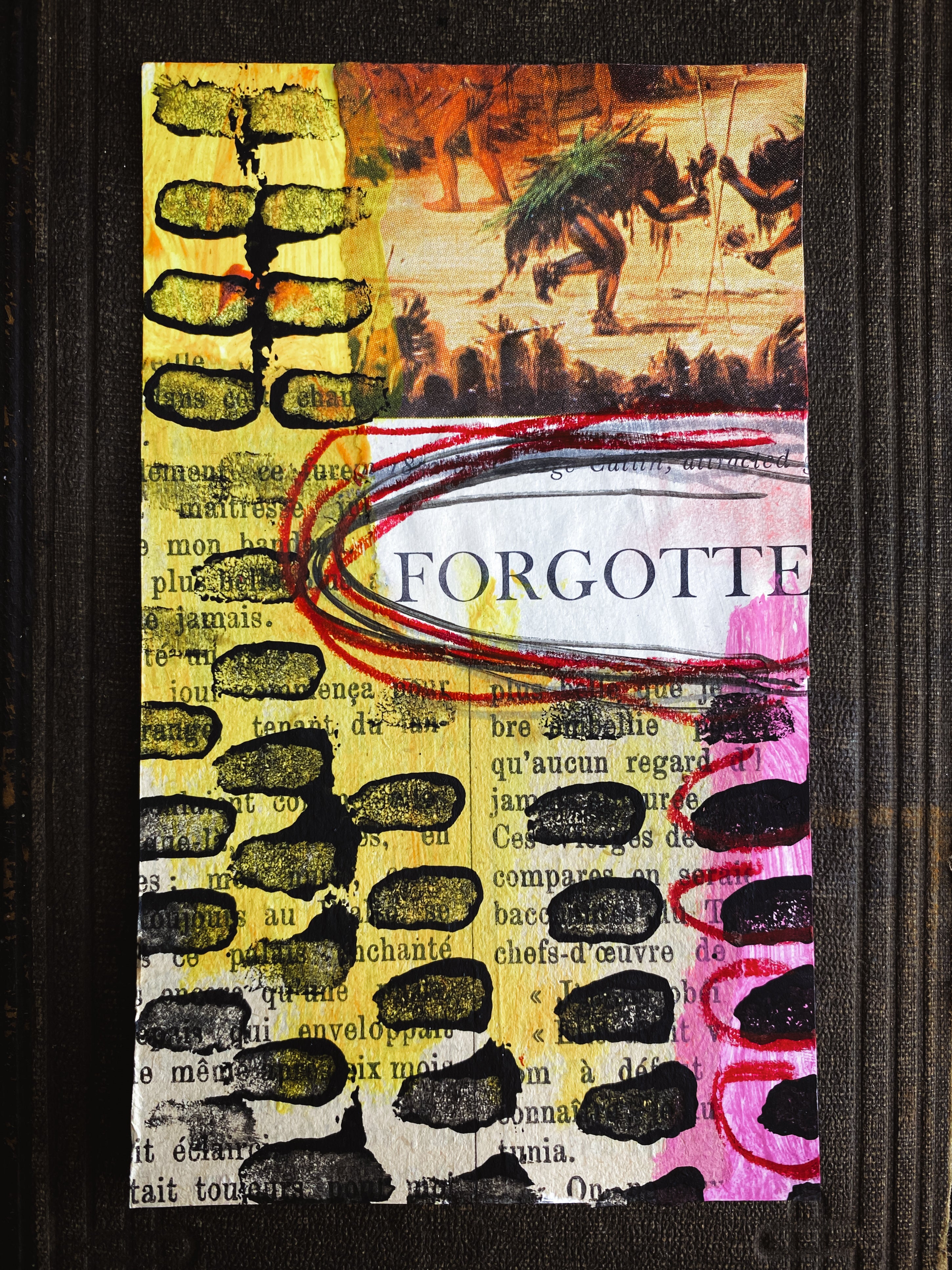 Forgotten - Original Mixed Media Collage