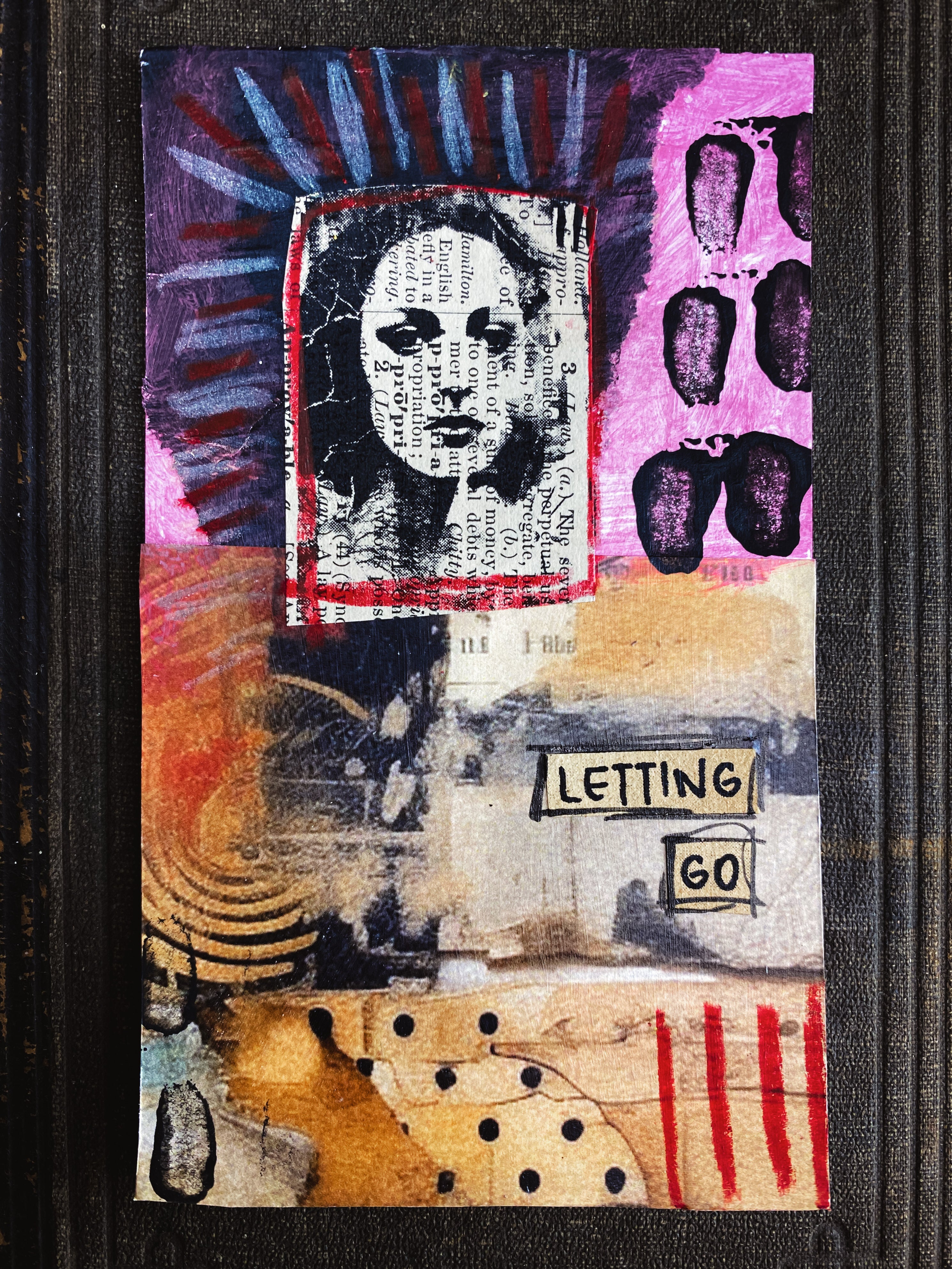 Letting Go - Original Mixed Media Collage