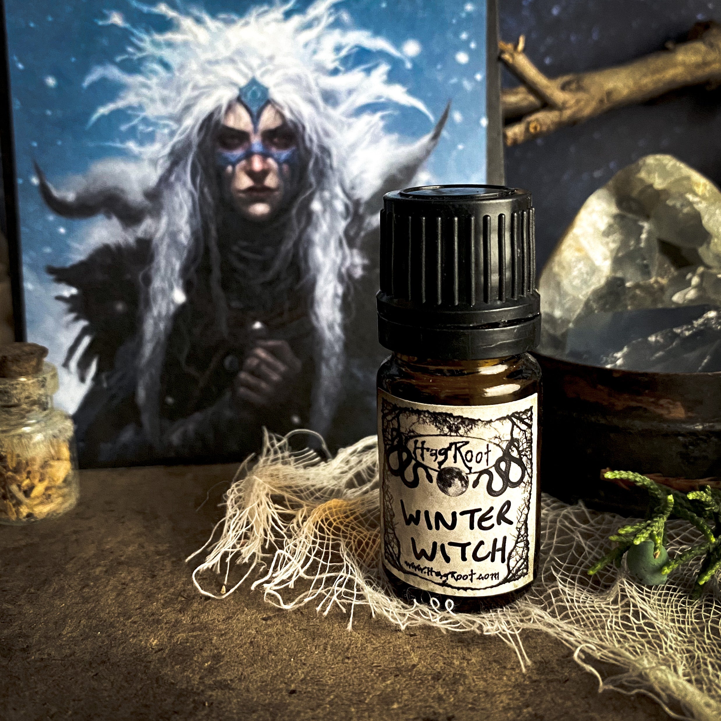 WINTER WITCH-(Peppermint, Cedar, Pine, Roasted Marshmallows)-Perfume, Cologne, Anointing, Ritual Oil