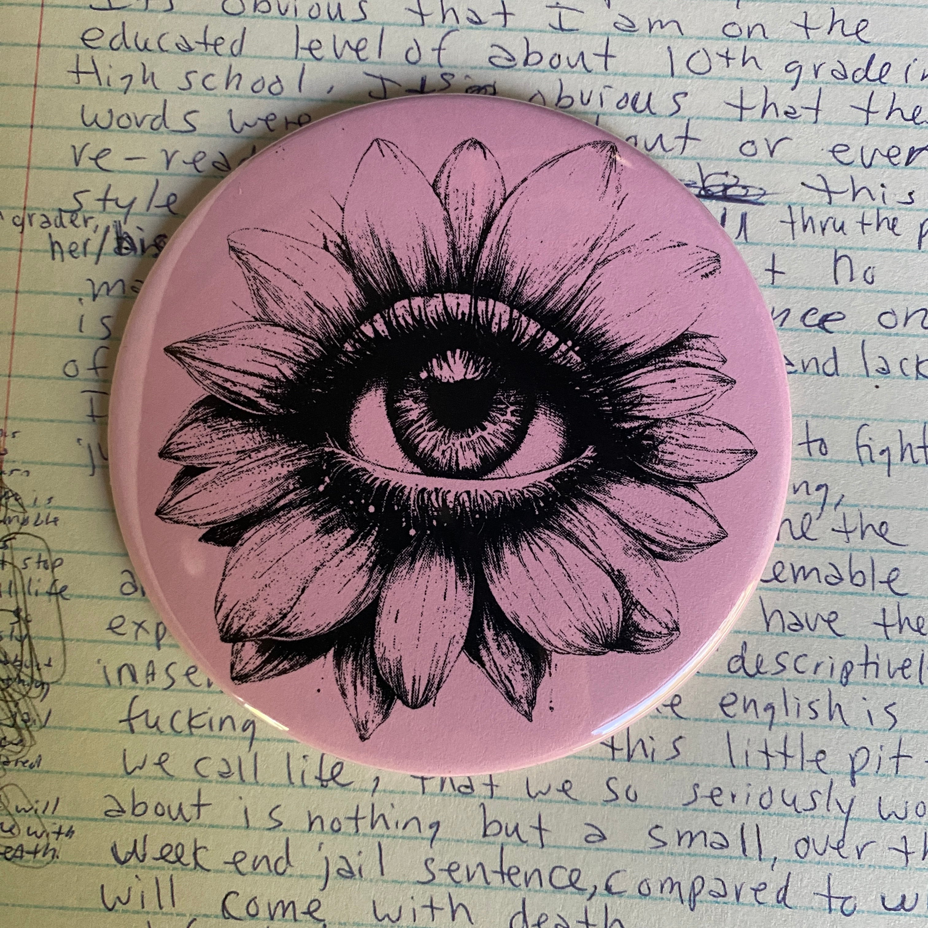 EYE BLOOMS - Hand Pressed Pocket Mirror