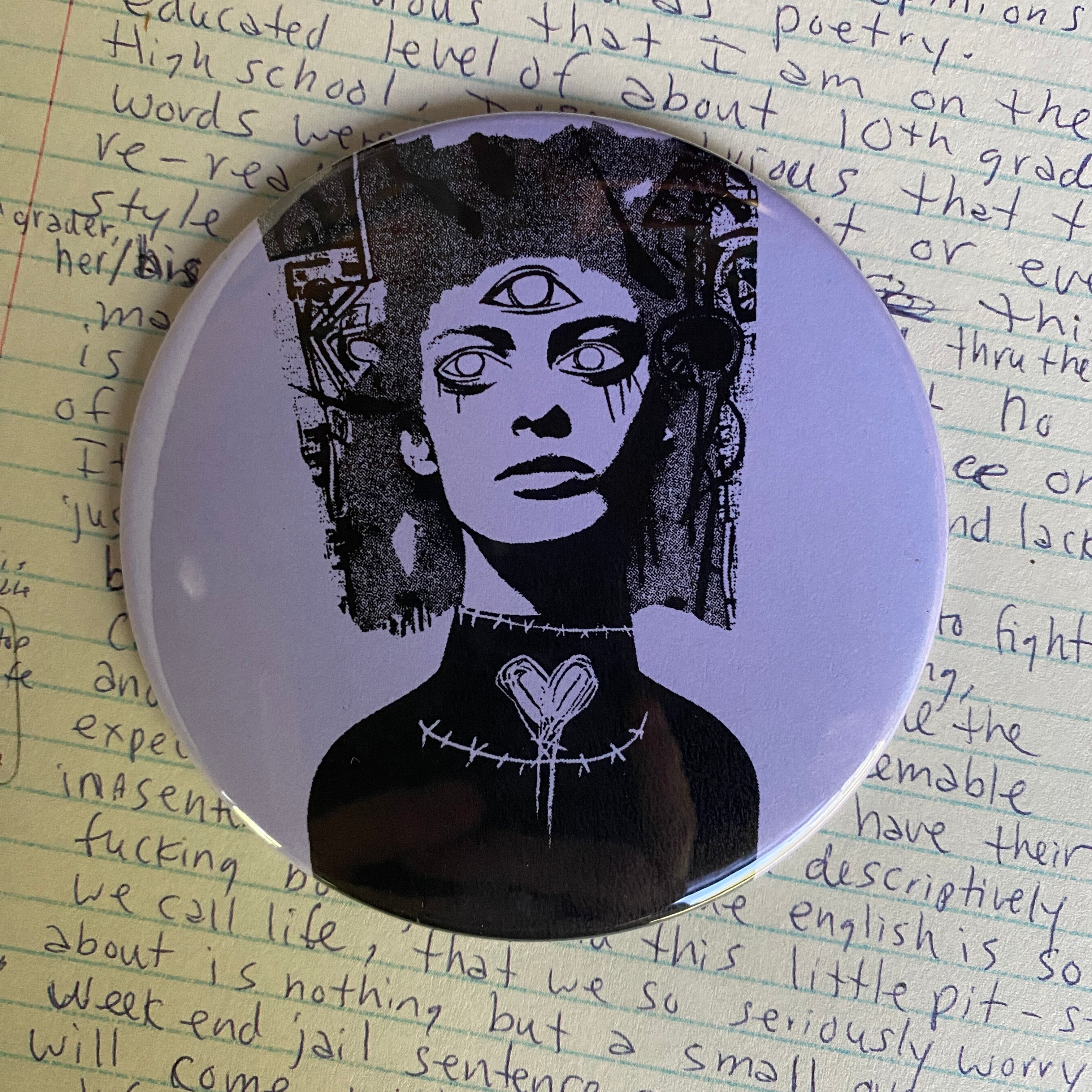 HEART SEER - Hand Pressed Pocket Mirror