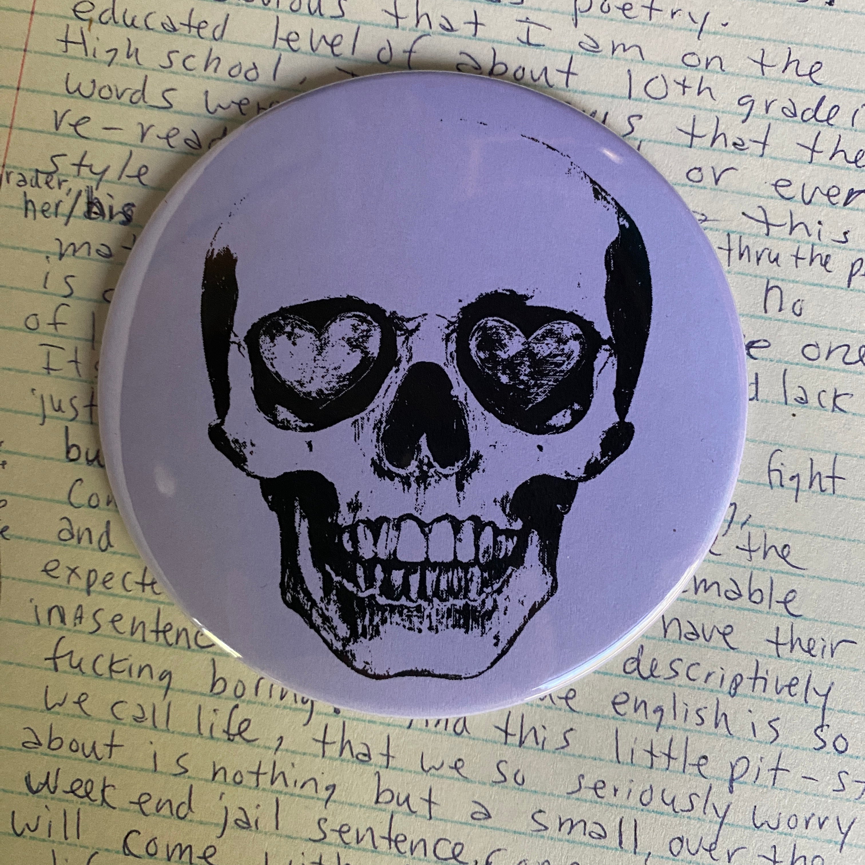 SKULL LOVE - Hand Pressed Pocket Mirror