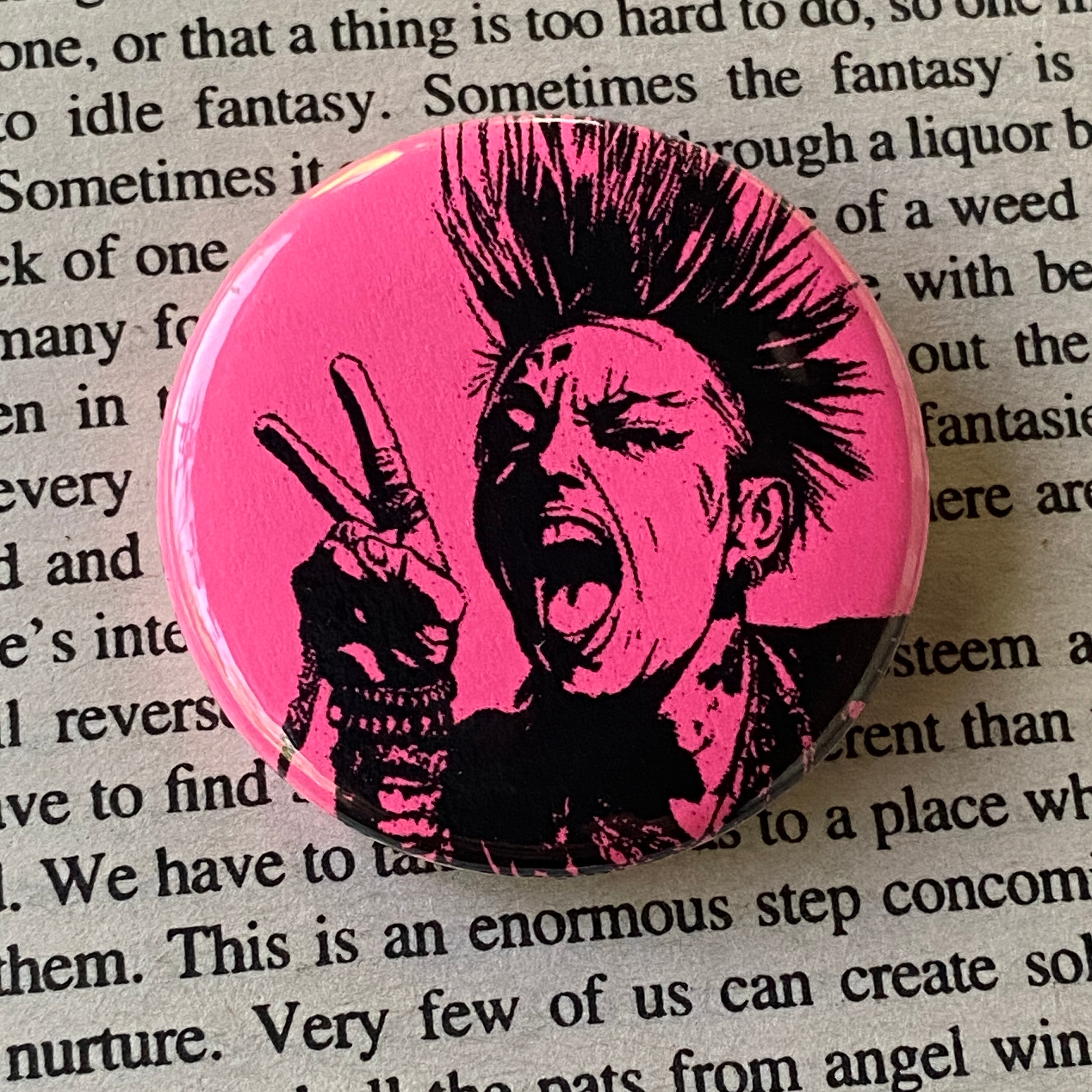 Peace is Punk - Hand Pressed Button/Pin - 1.5"