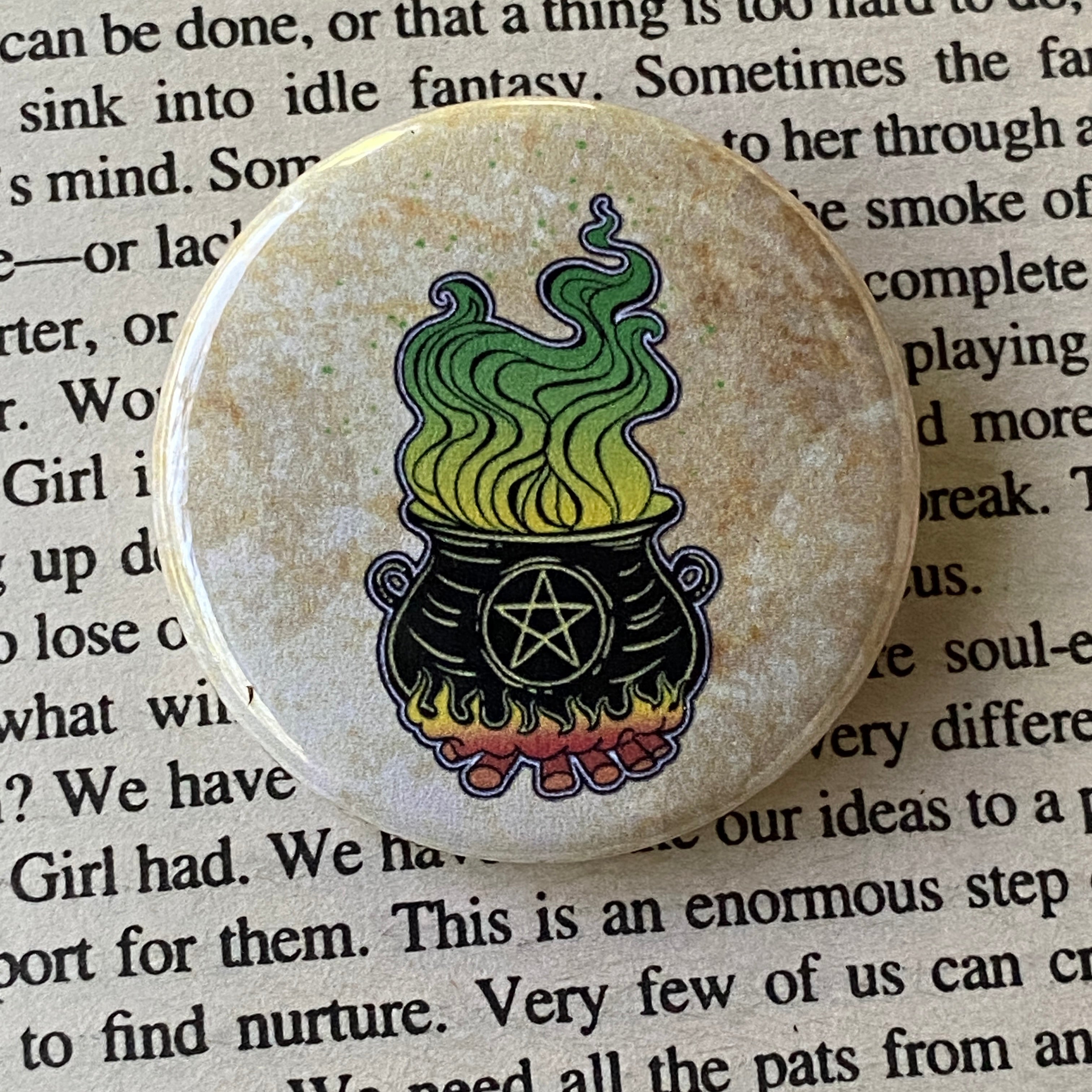 Cauldron - Hand Pressed Button/Pin - 1.5"