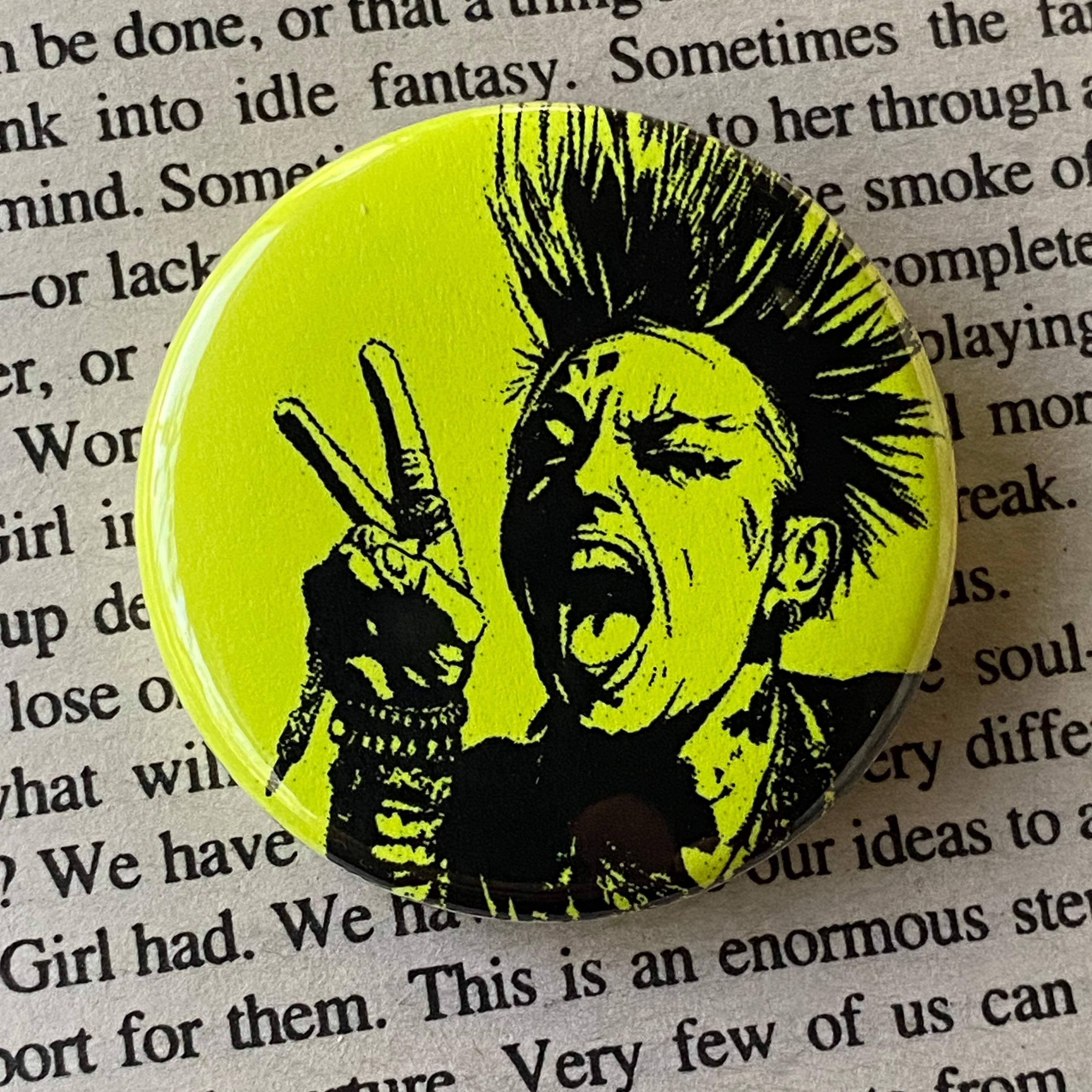 Peace is Punk - Hand Pressed Button/Pin - 1.5"