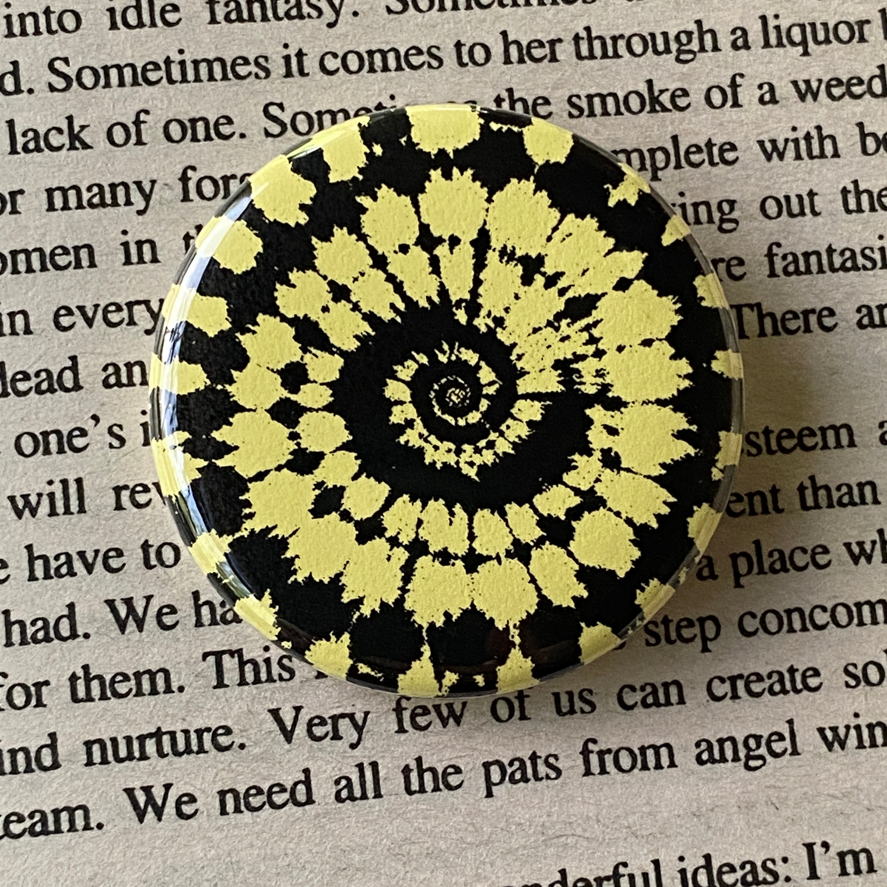 Spiral - Hand Pressed Button/Pin - 1.5"