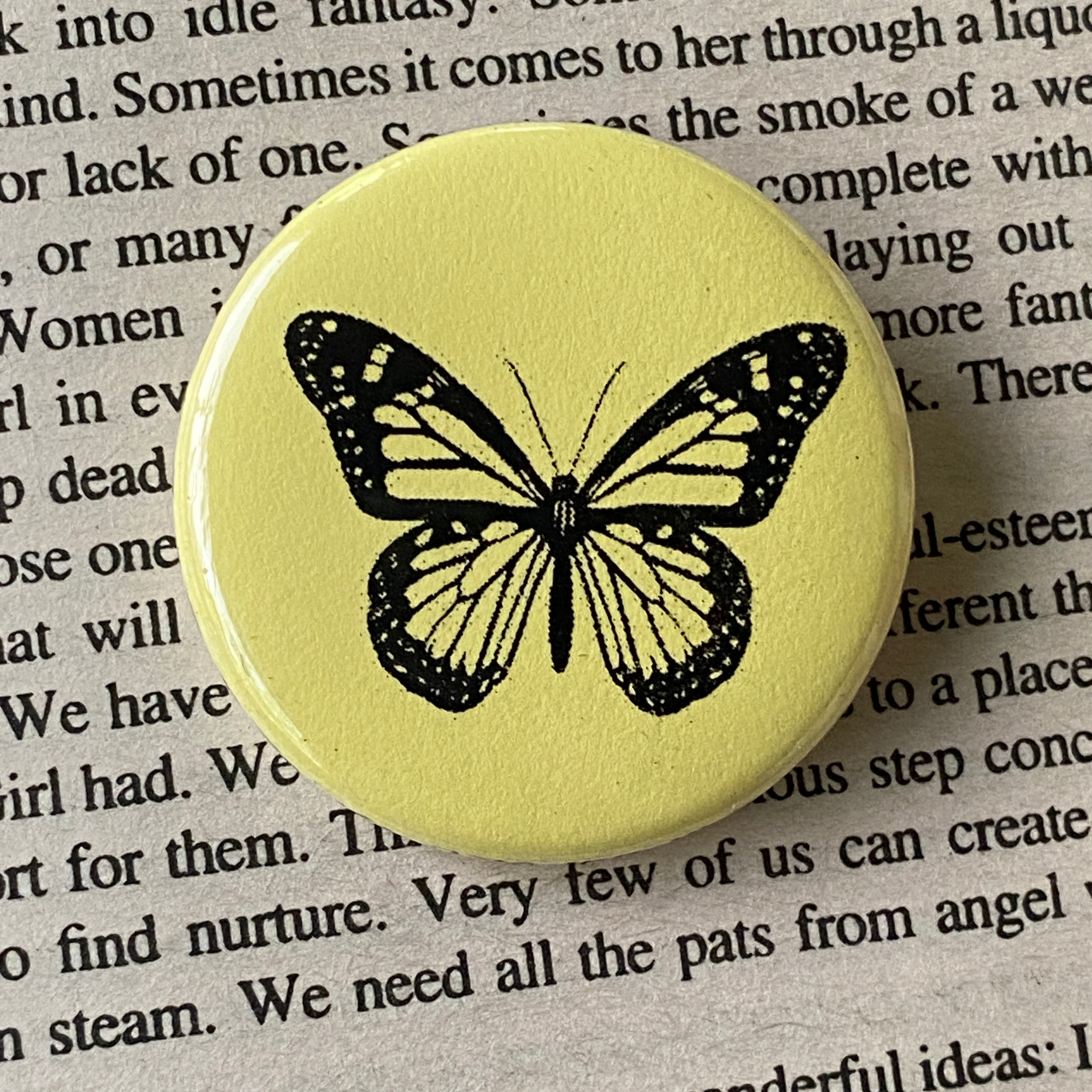 Monarch - Hand Pressed Button/Pin - 1.5"