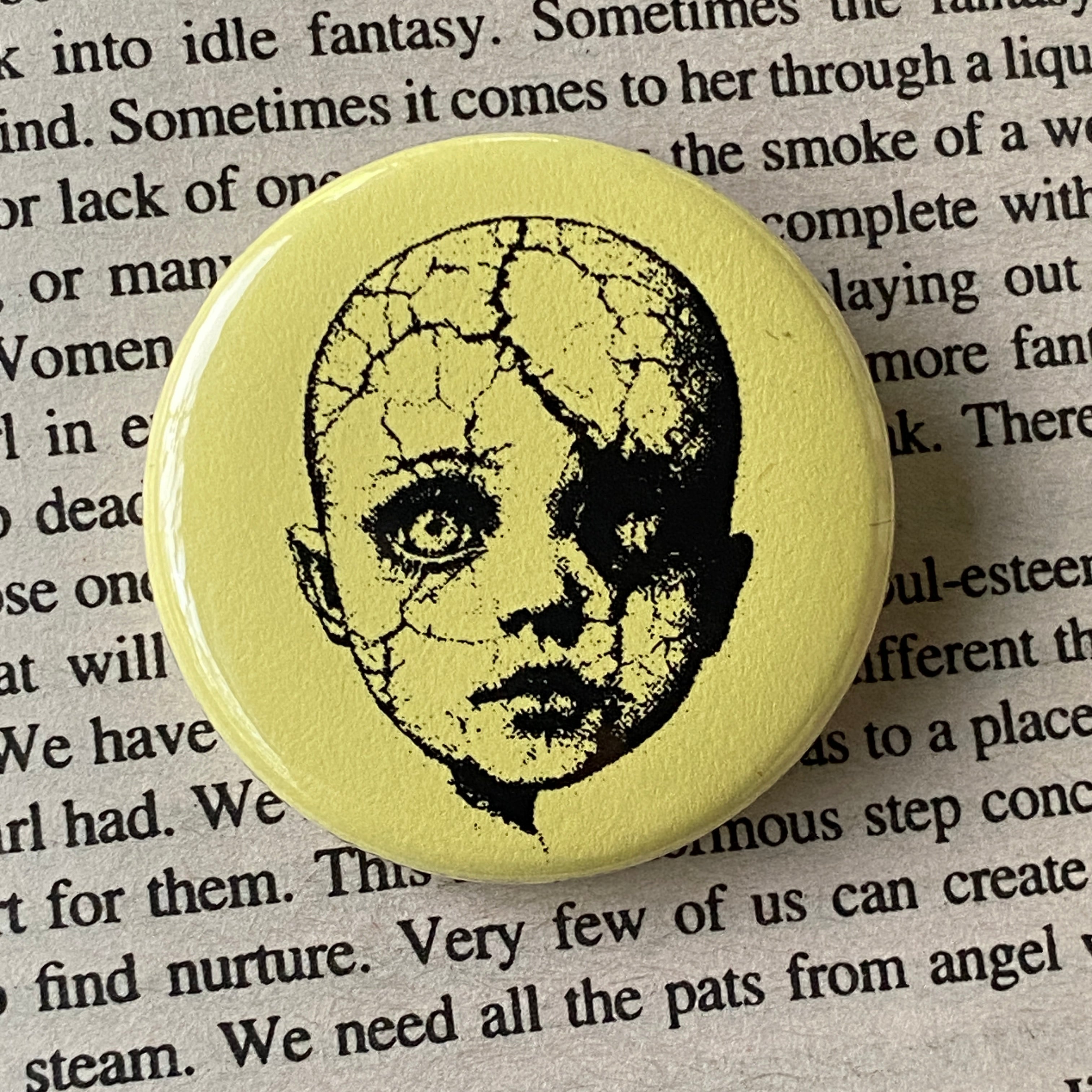 Creepy Doll - Hand Pressed Button/Pin - 1.5"