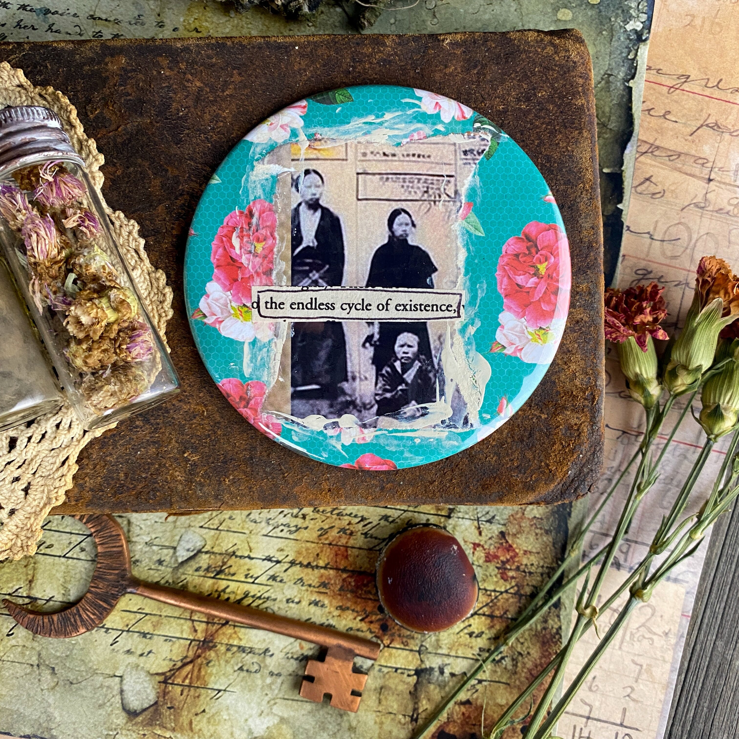 THE ENDLESS CYCLE OF EXISTENCE - Hand Pressed Pocket Mirror