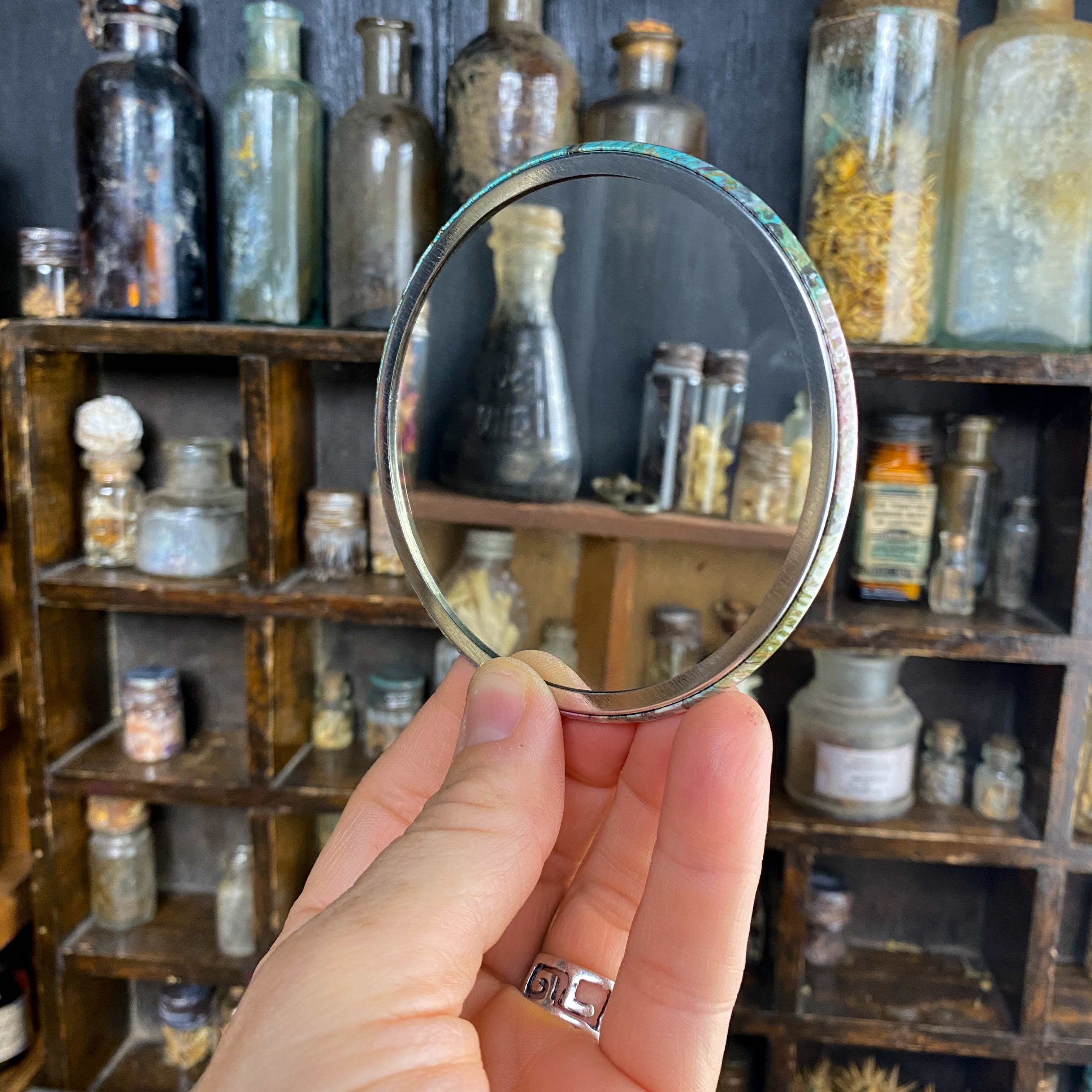 AWAKENING - Hand Pressed Pocket Mirror