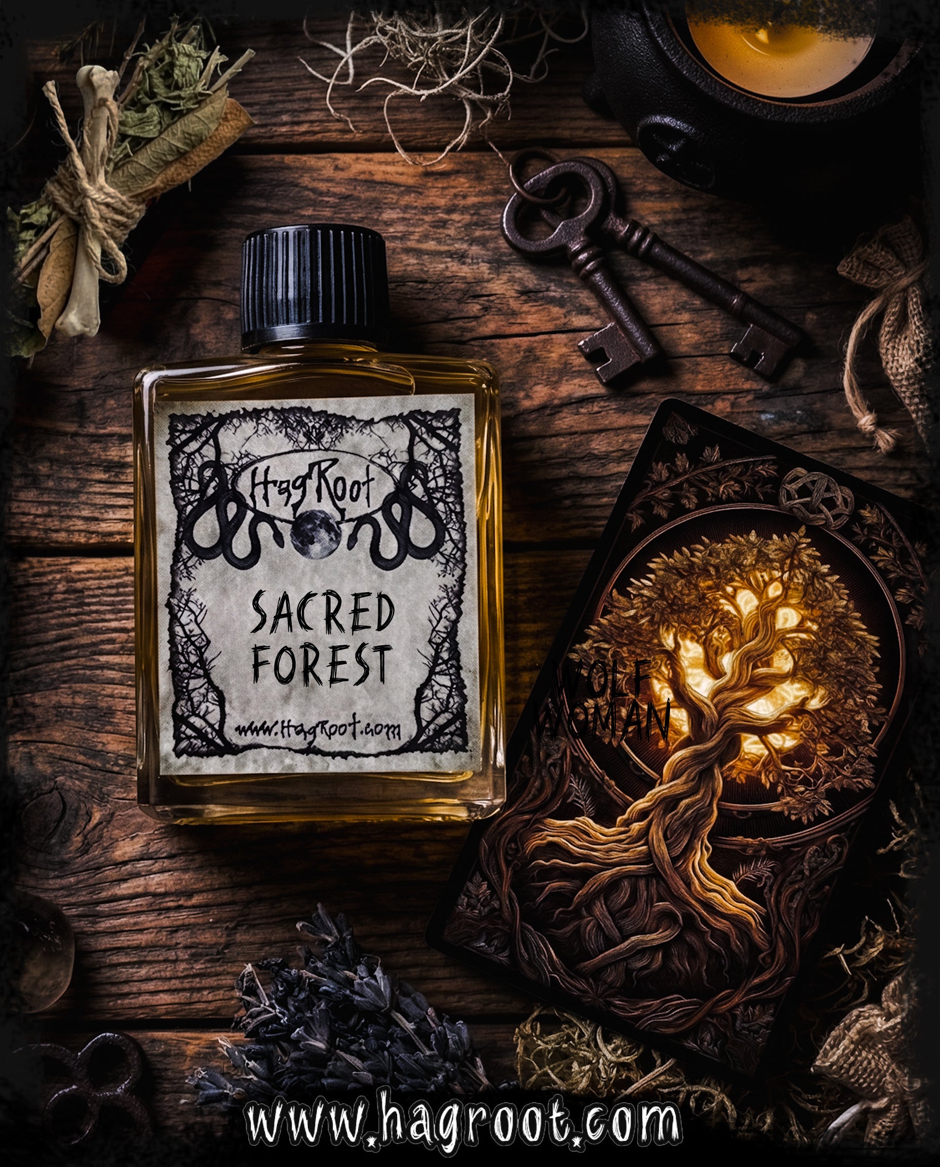 SACRED FOREST-(Cedar, Birch, Myrrh, Cypress, Spruce, Moss, Juniper Berries, Ceremonial Smoke)-Perfume, Cologne, Anointing, Ritual Oil