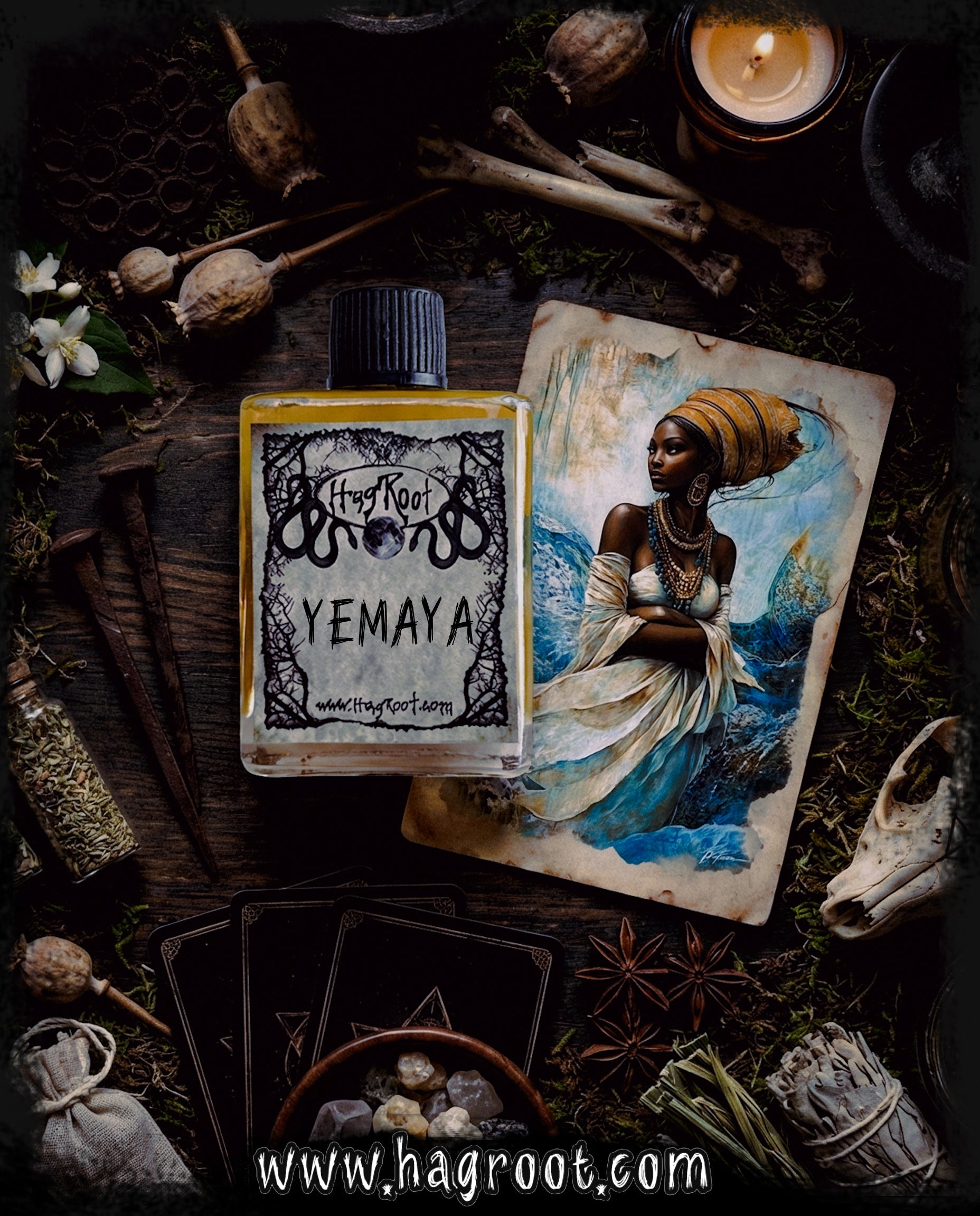 YEMAYA- (Salty Sea Air, Driftwood, Sacred Floral Offerings)-Perfume, Cologne, Anointing, Ritual Oil