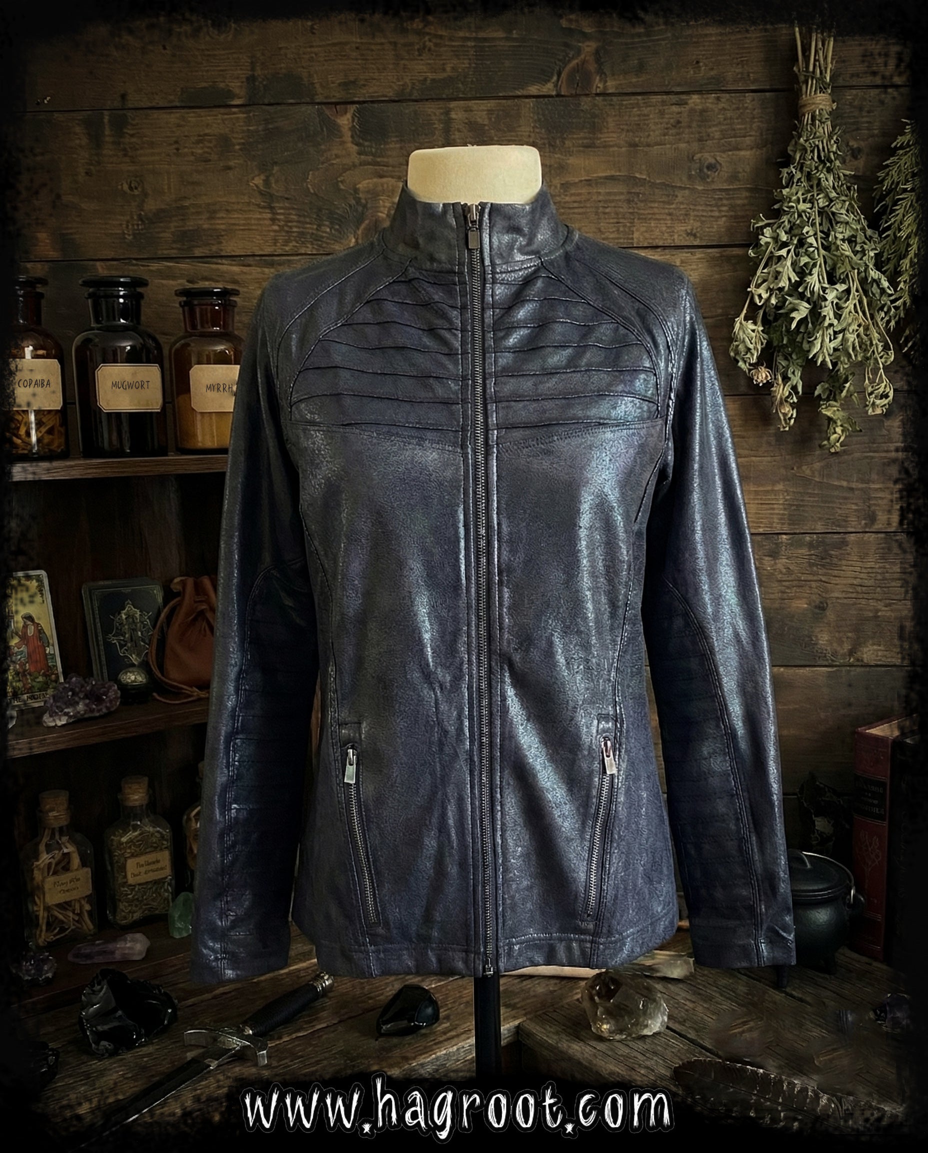 Black Vegan Leather Jacket by SPANX - Size Small