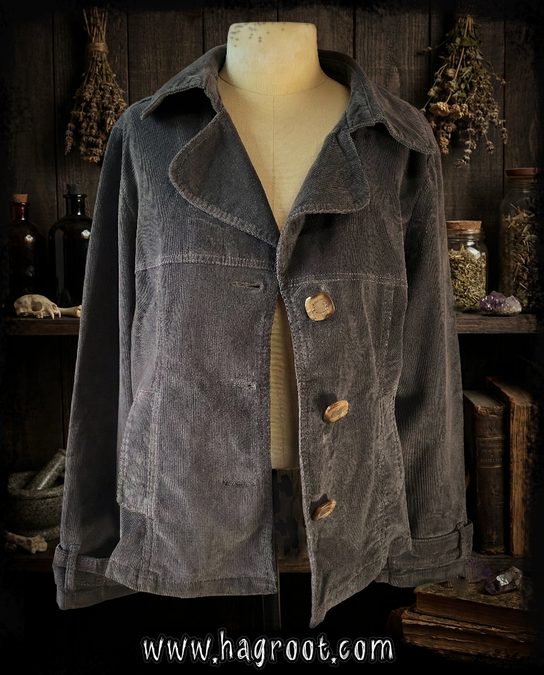 Grey Corduroy Jacket - Size Large