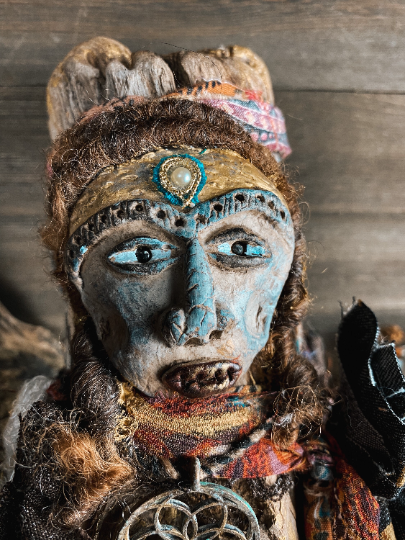 Sacred Medicine Doll for Spiritual Awakening - Spirit Doll - Wise Woman, Conjure, Rootwork, Juju, Altered Art Doll
