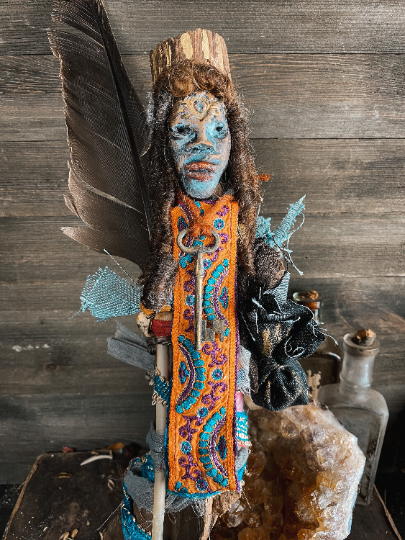 Sacred Medicine Doll for Sparking Your Creative Fire - Spirit Doll - Wise Woman, Conjure, Rootwork, Juju, Altered Art Doll, Energy Healing