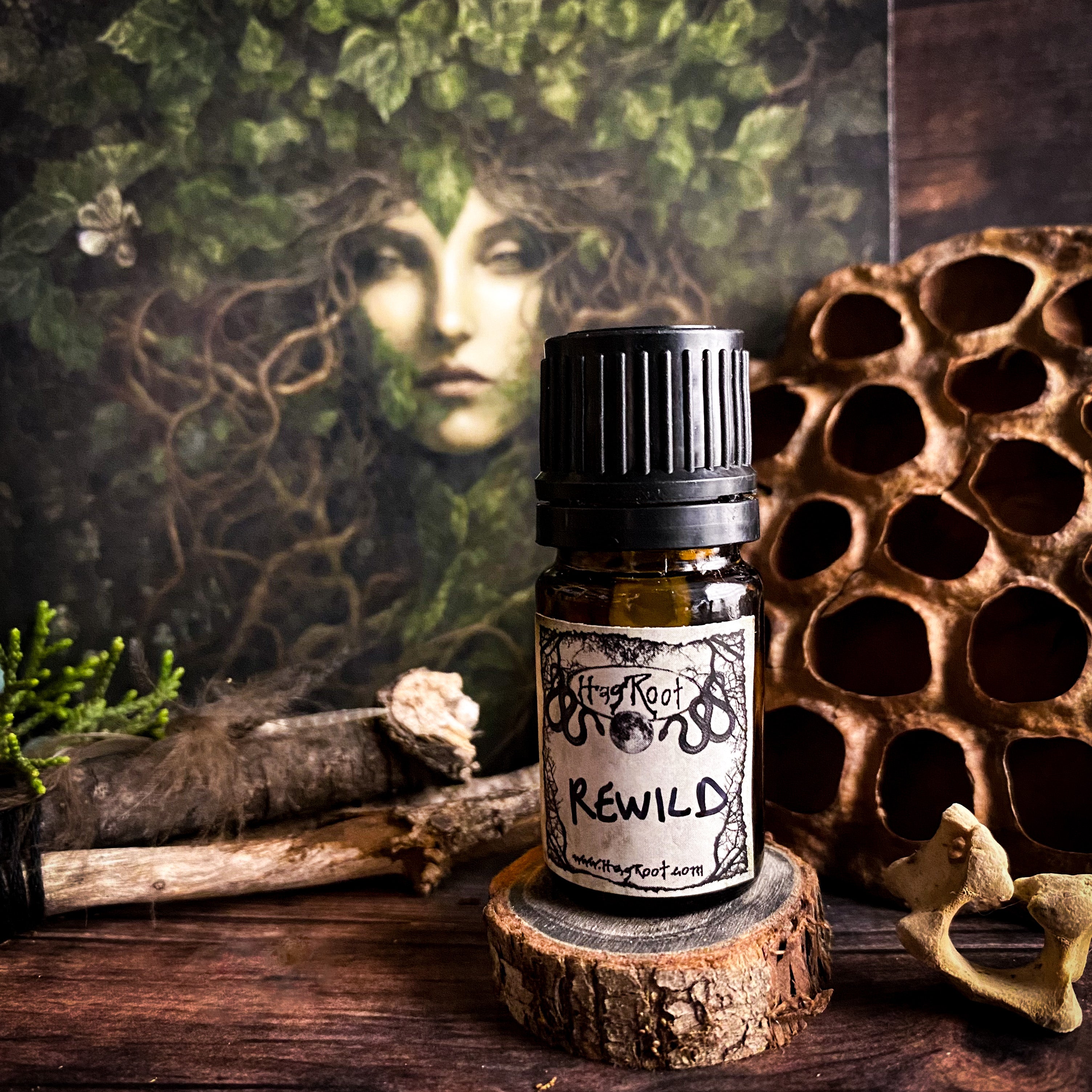 REWILD- (Patchouli, Clover, Tobacco, Vetiver, Tonka Bean, Wisteria, Black Tea Leaves, Bergamot)-Perfume, Cologne, Anointing, Ritual Oil