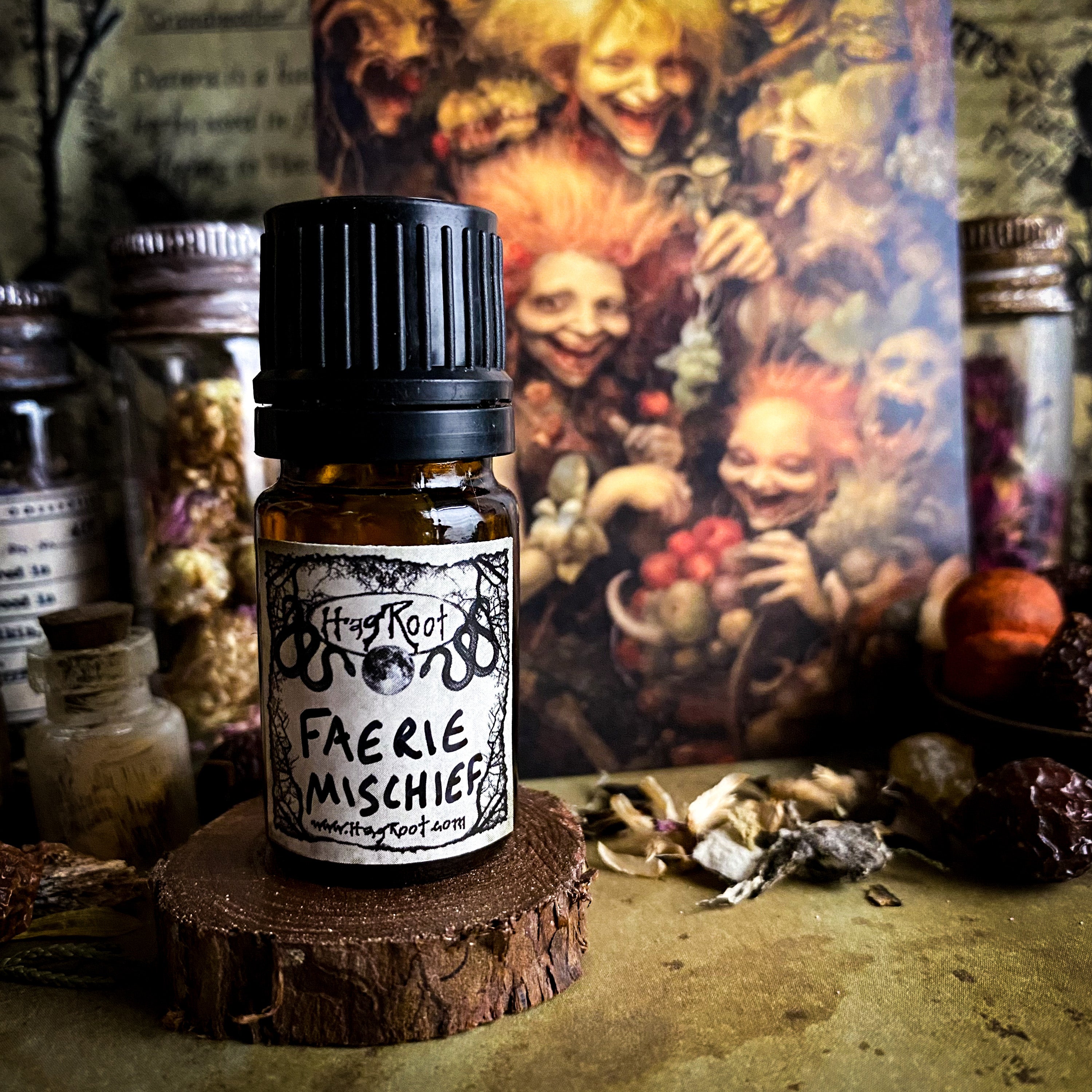 FAERIE MISCHIEF-(Blood Orange, Frankincense, Dark Cherries, Cinnamon, Pumpkin, Forest)-Perfume, Cologne, Anointing, Ritual Oil