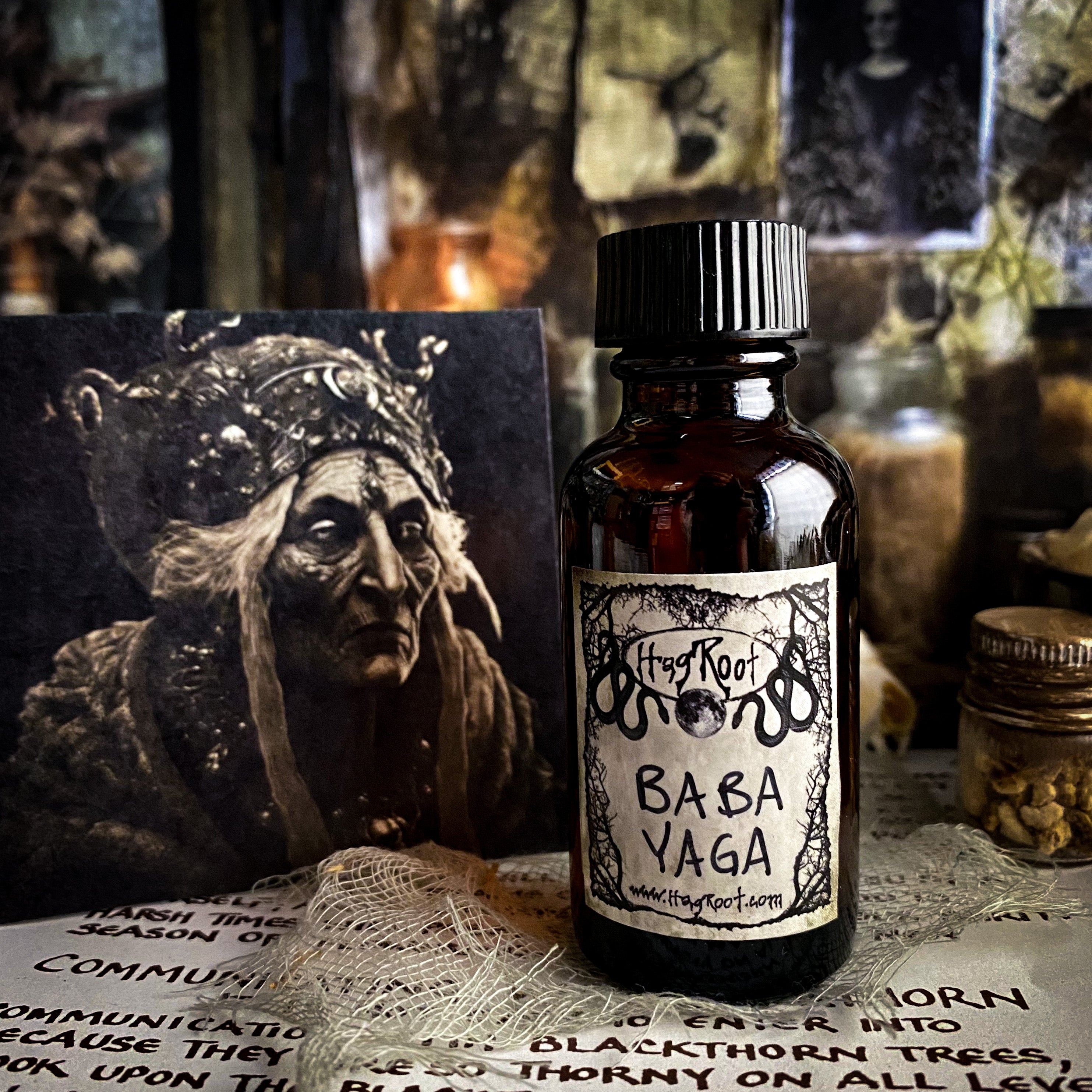 BABA YAGA-(Smoked Cedar, Amber, Nutmeg, Oakmoss, Pumpkin)-2021 Edition-Perfume, Cologne, Anointing, Ritual Oil