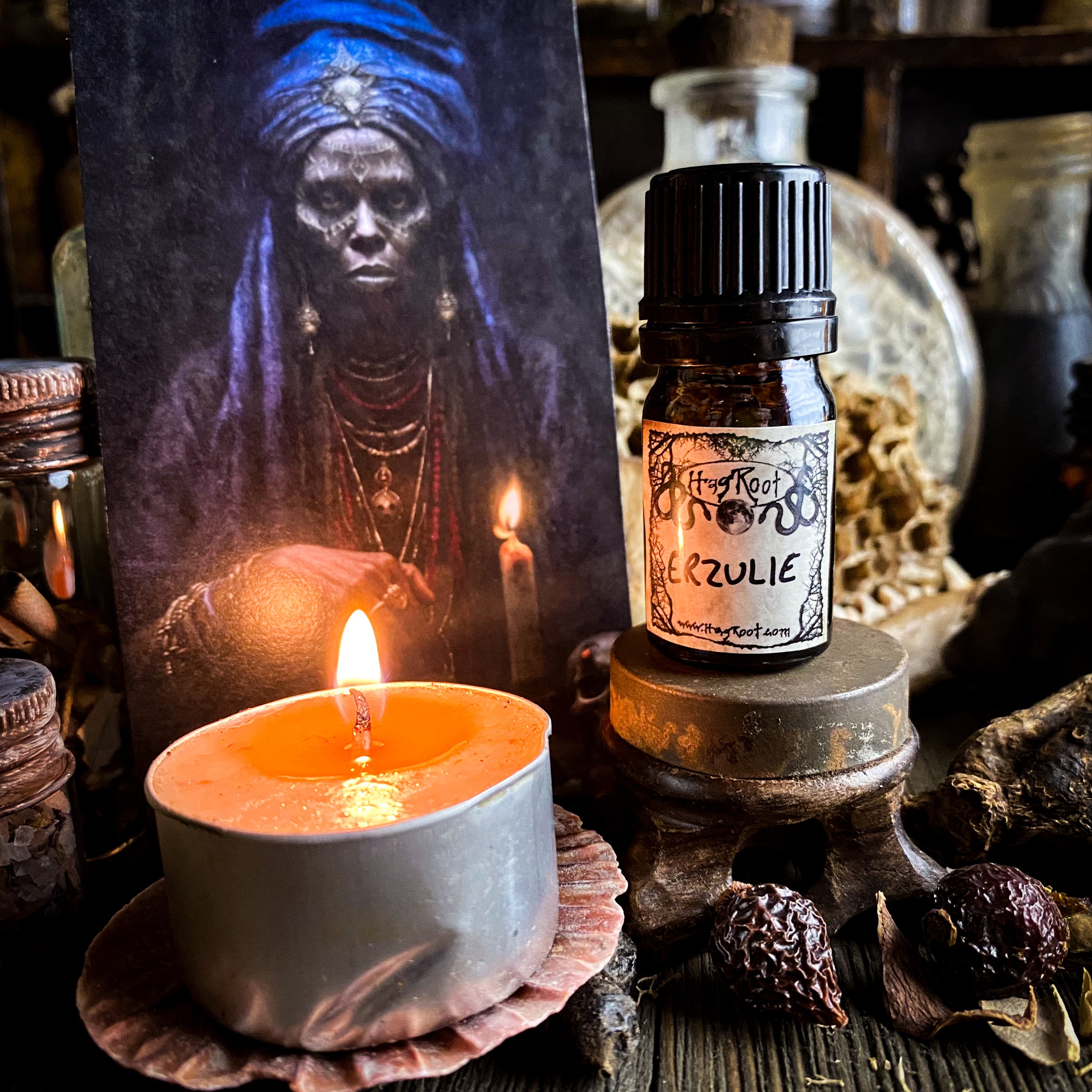 ERZULIE-(Patchouli, Hay, Sandalwood, Smoked Wood, Jasmine, Rose, Spicy Pepper)-Perfume, Cologne, Anointing, Ritual Oil