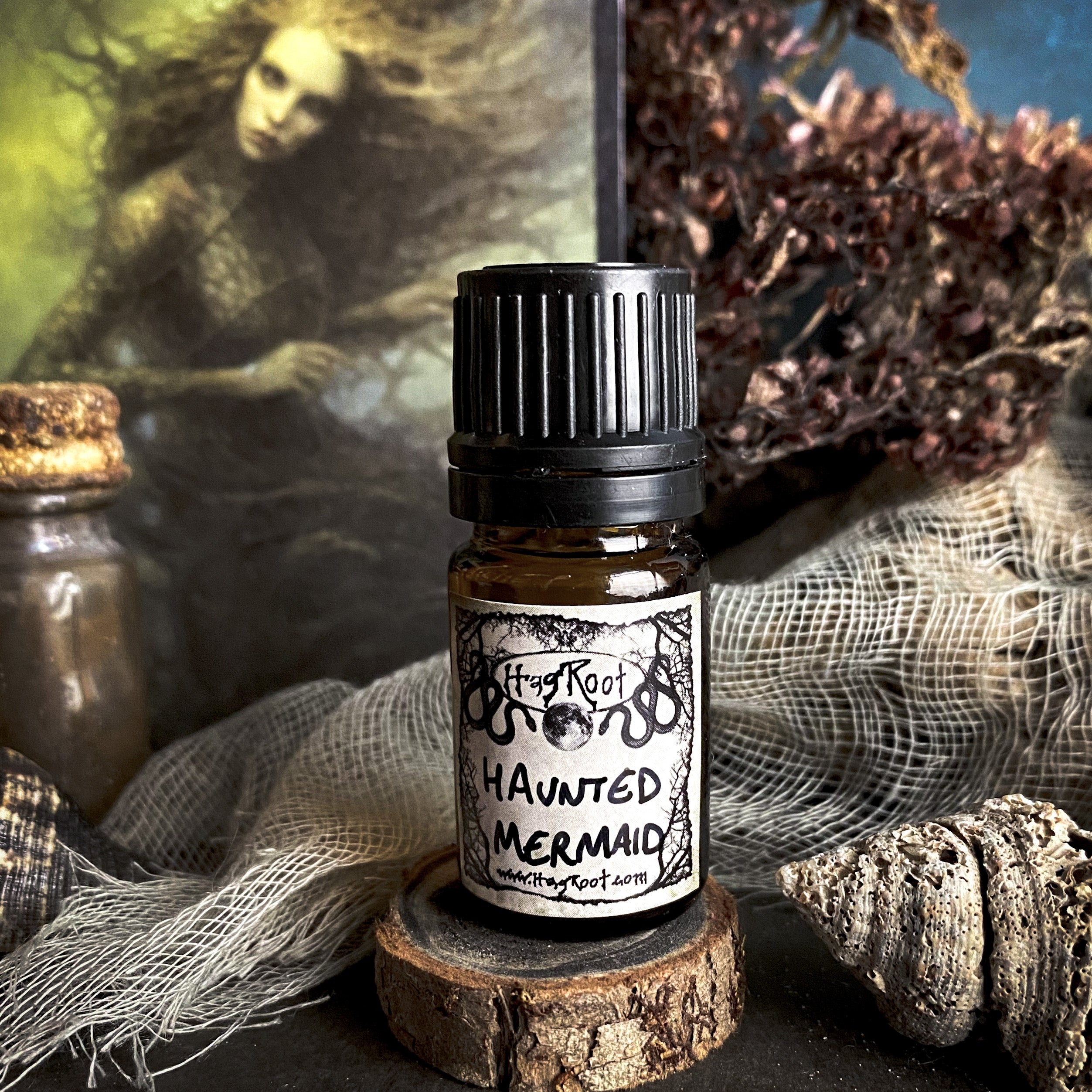 HAUNTED MERMAID-(Sea Moss, Driftwood, Sandalwood, Coconut, Jasmine)-Perfume, Cologne, Anointing, Ritual Oil