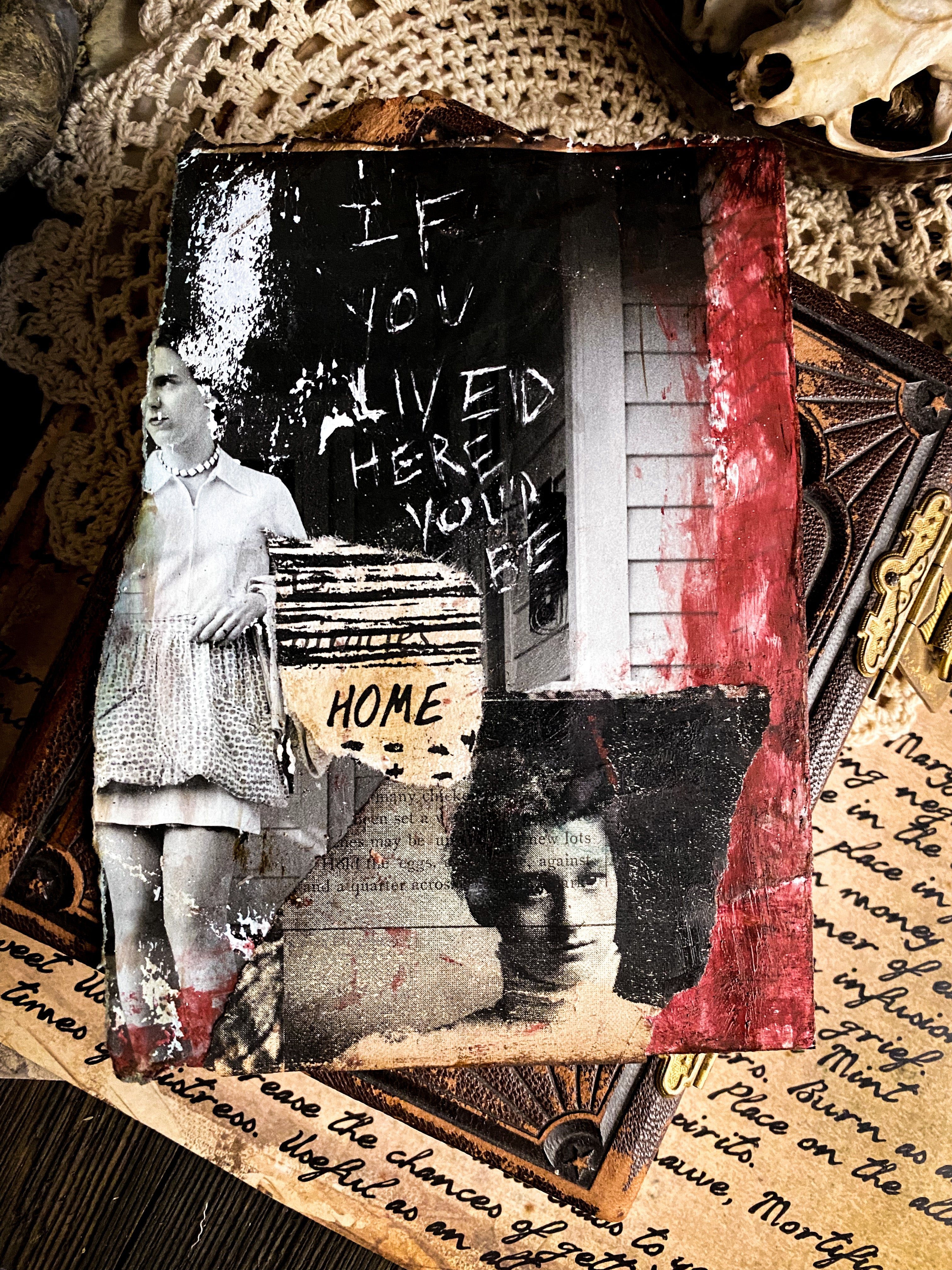 If You Lived Here You’d Be Home - Original Mixed Media Collage