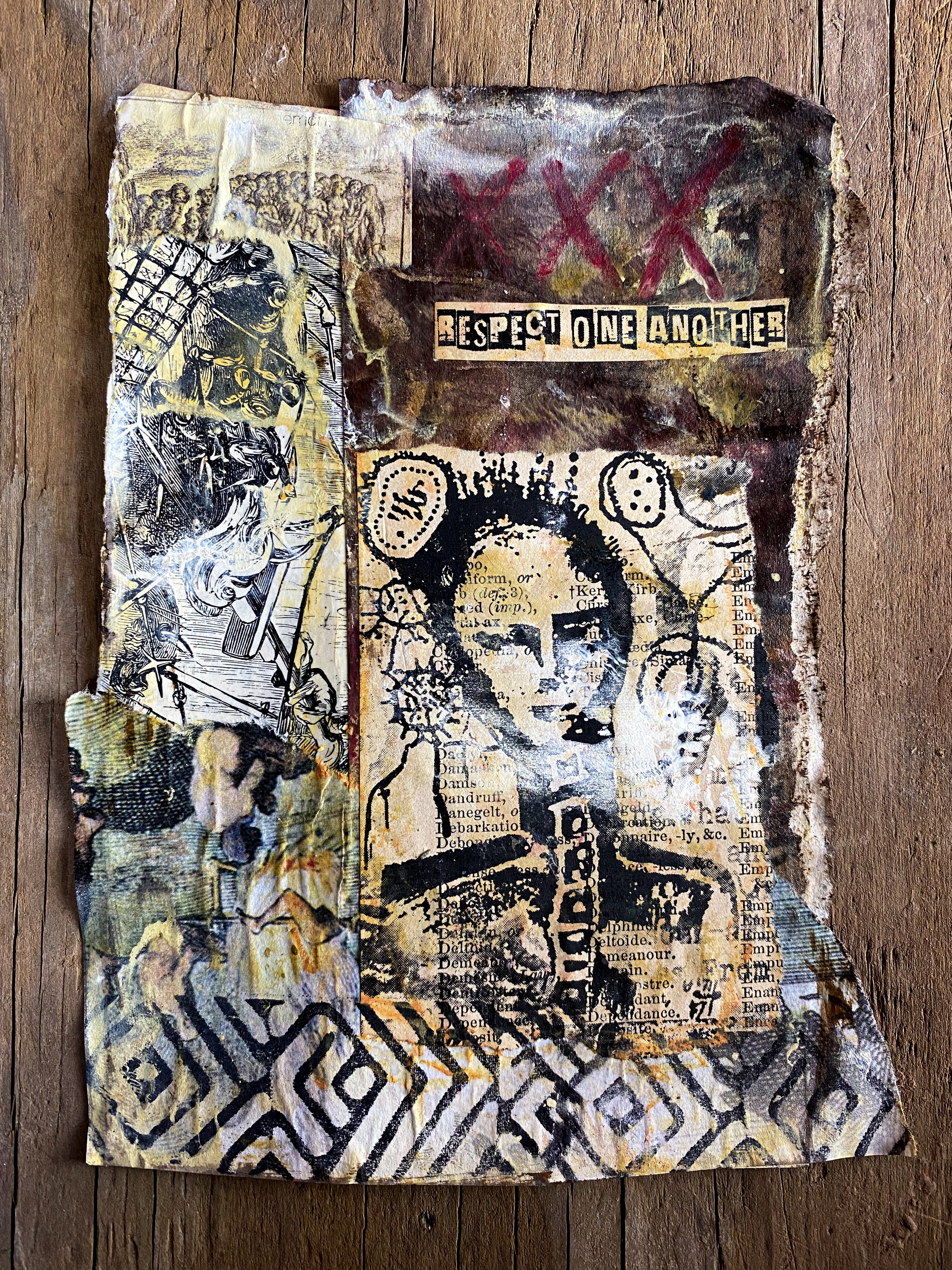 Respect - Original Mixed Media Collage